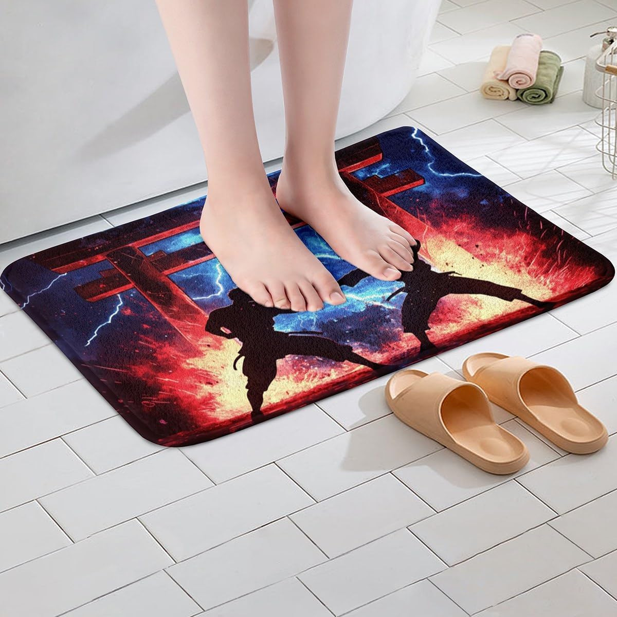 Feelyou Kids Samurai Bath Mat 20x32 Inch
