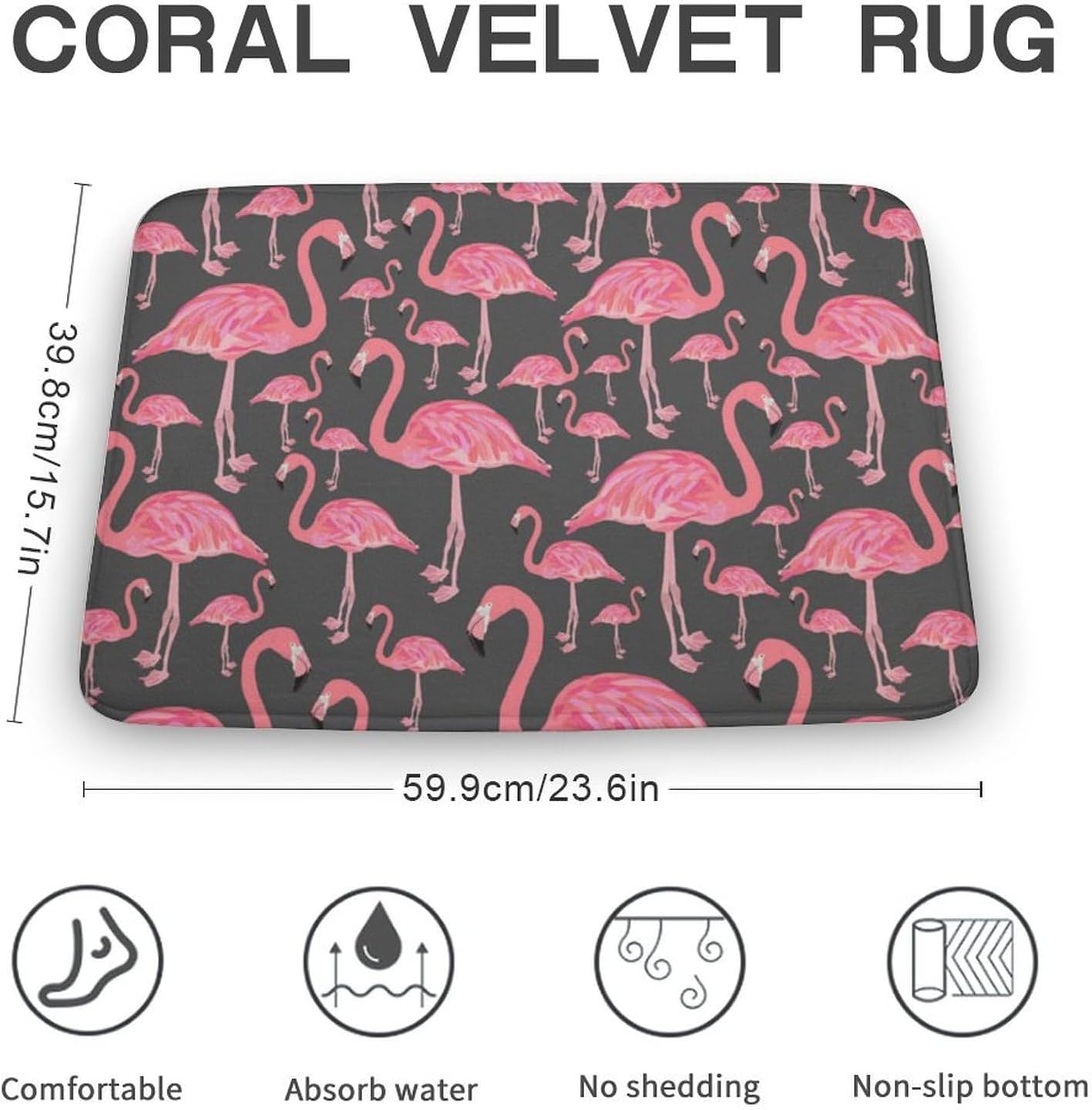 MZERSE Unique Bathroom Rug with Non-Slip Design