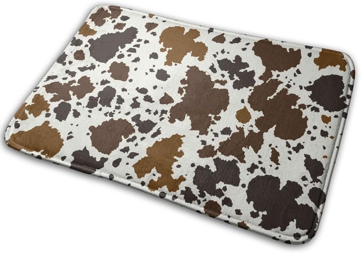 MZERSE Quick Dry Bath Mat with Brown Skin Milk Cow Print