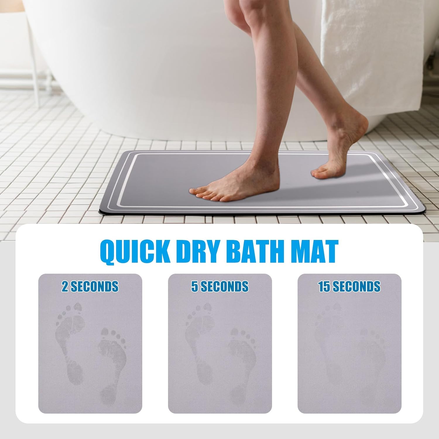 Forieca Diatomaceous Earth Bath Mat 157x236 inches