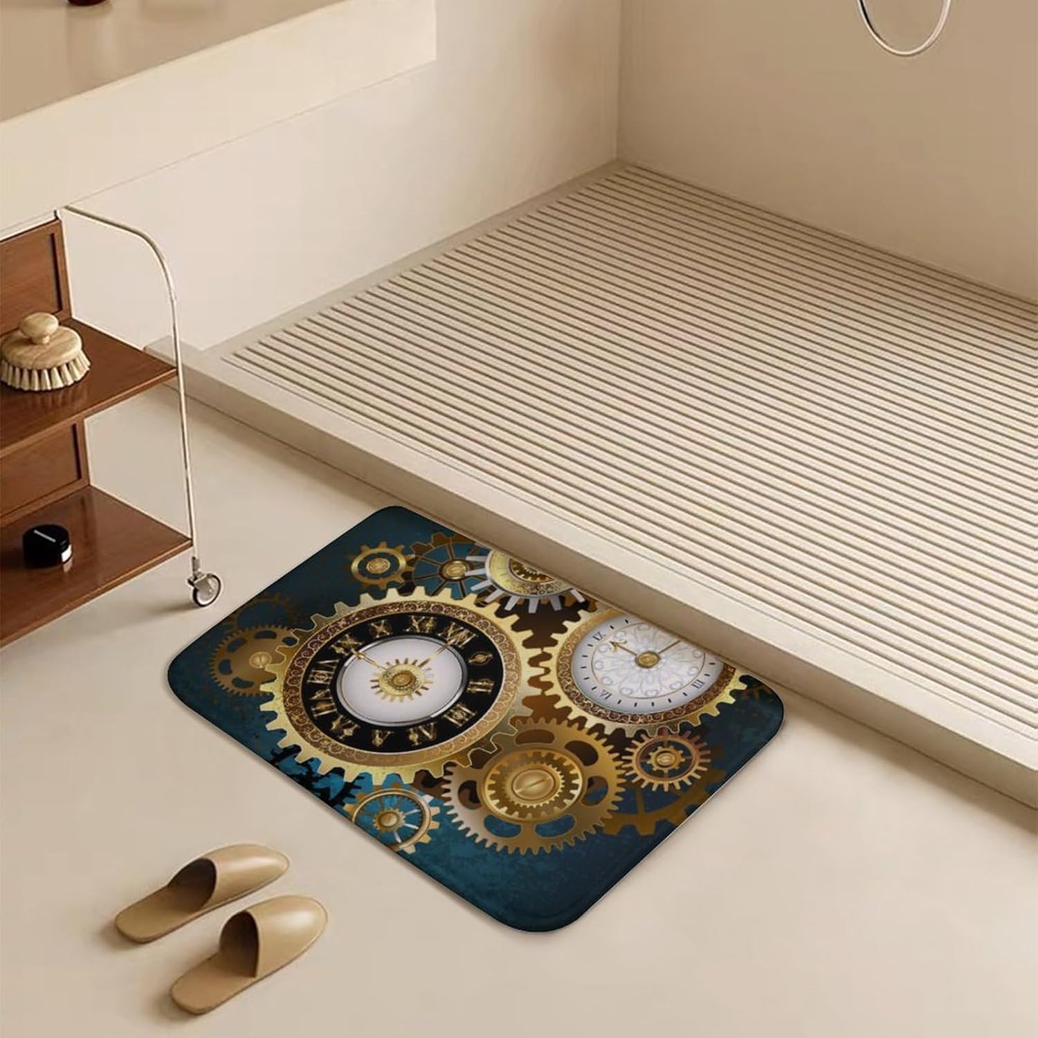 MZERSE Machine Washable Quick Dry Bath Mat for Kids