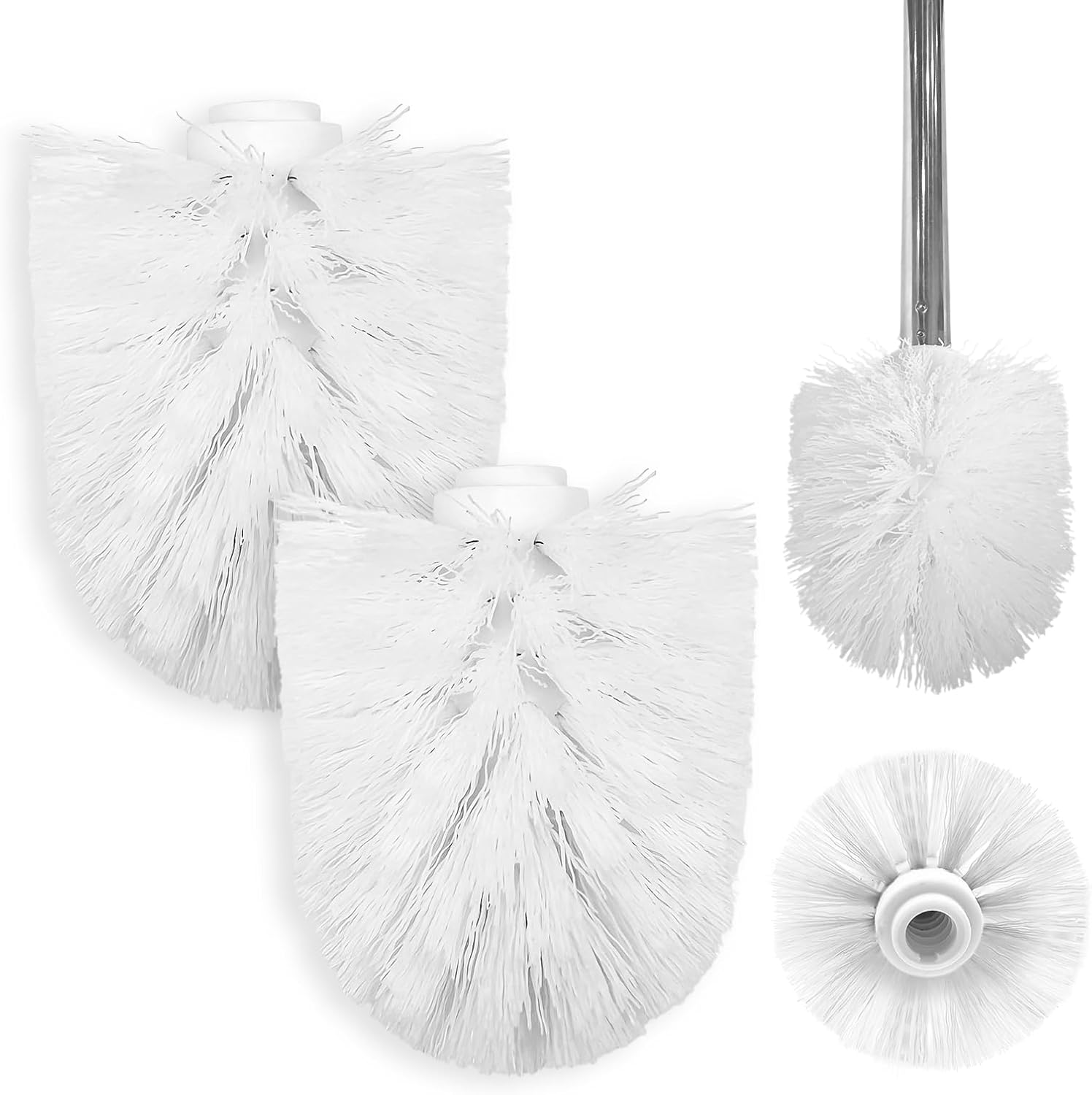 Jeukwud 2pcs Toilet Brush Replacement Head