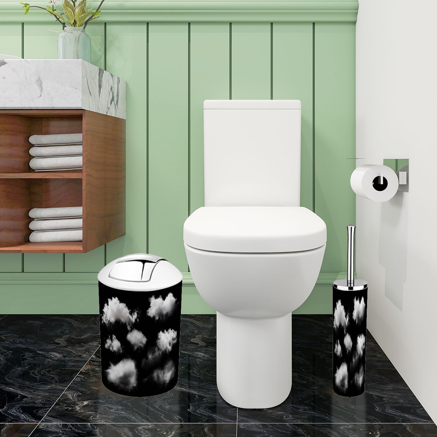 Boho Clouds 6-Piece Bathroom Accessory Set
