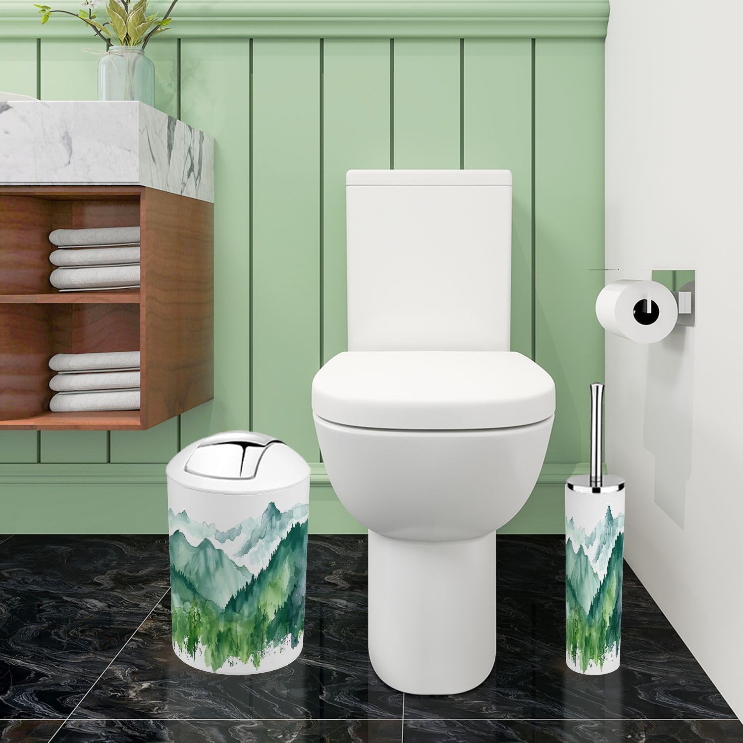 Boho Bathroom Accessory Set 6 Piece 1