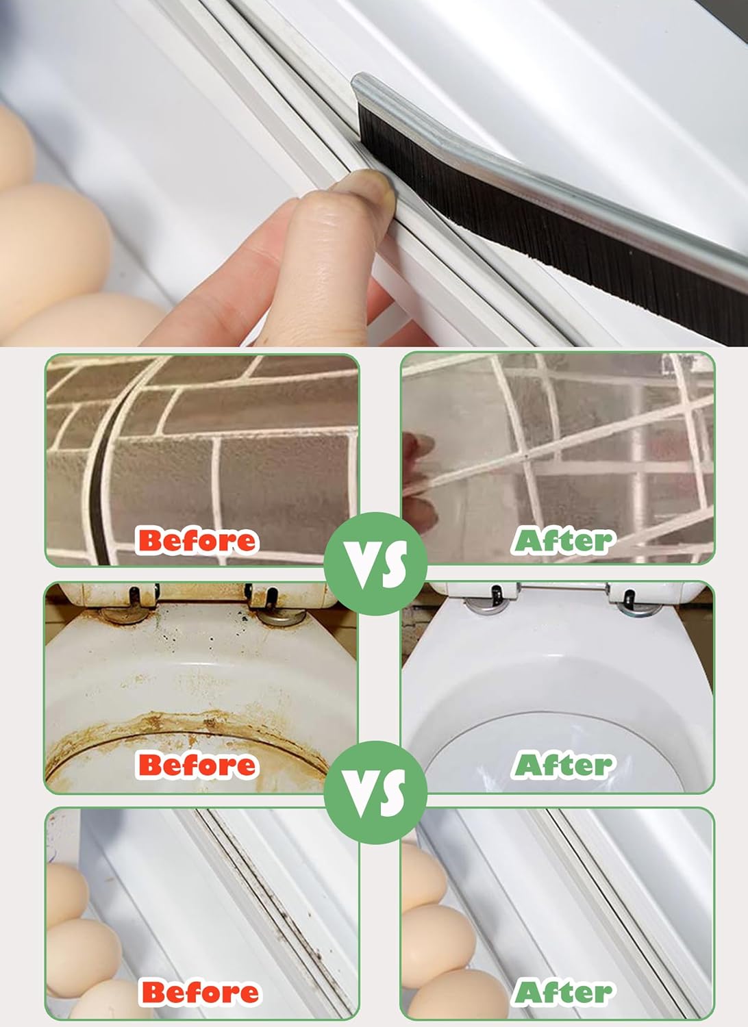 20Pcs Crevice Cleaning Brush Set for Home and Kitchen