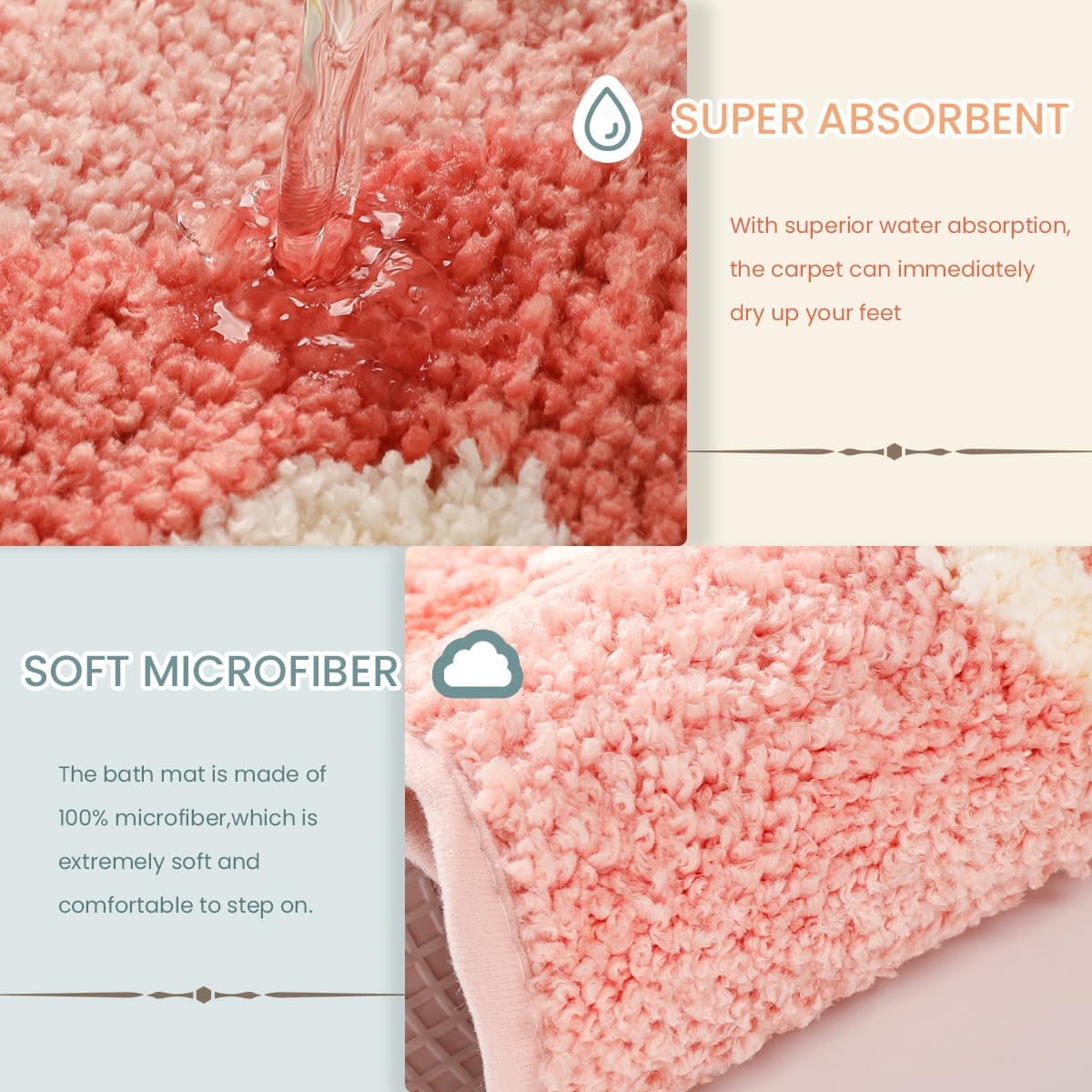 Loismood Flowers Absorbent Bath Rug