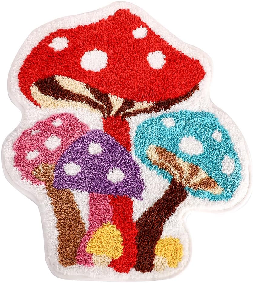 Mushroom Bathroom Rug - Non-Slip Soft and Absorbent