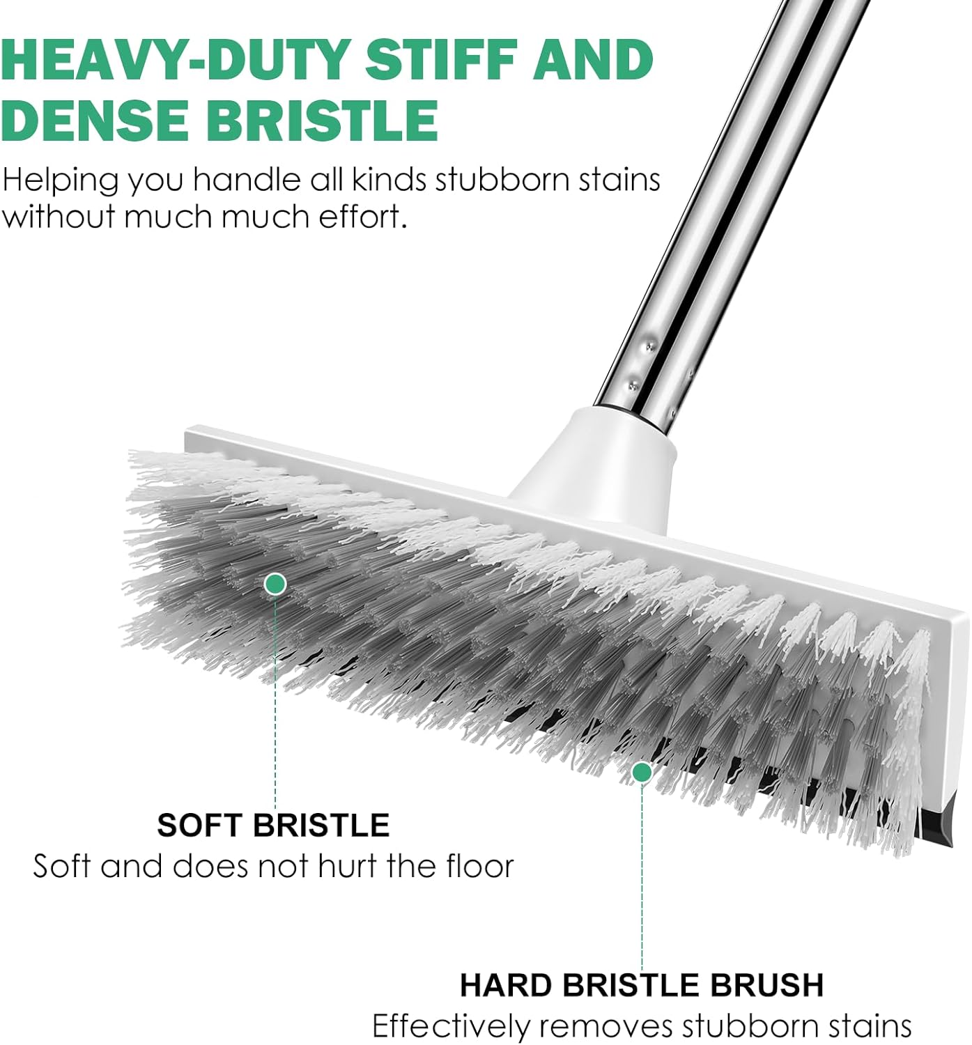 SetSail 2-in-1 Toilet Brush with Holder and Floor Scrubber