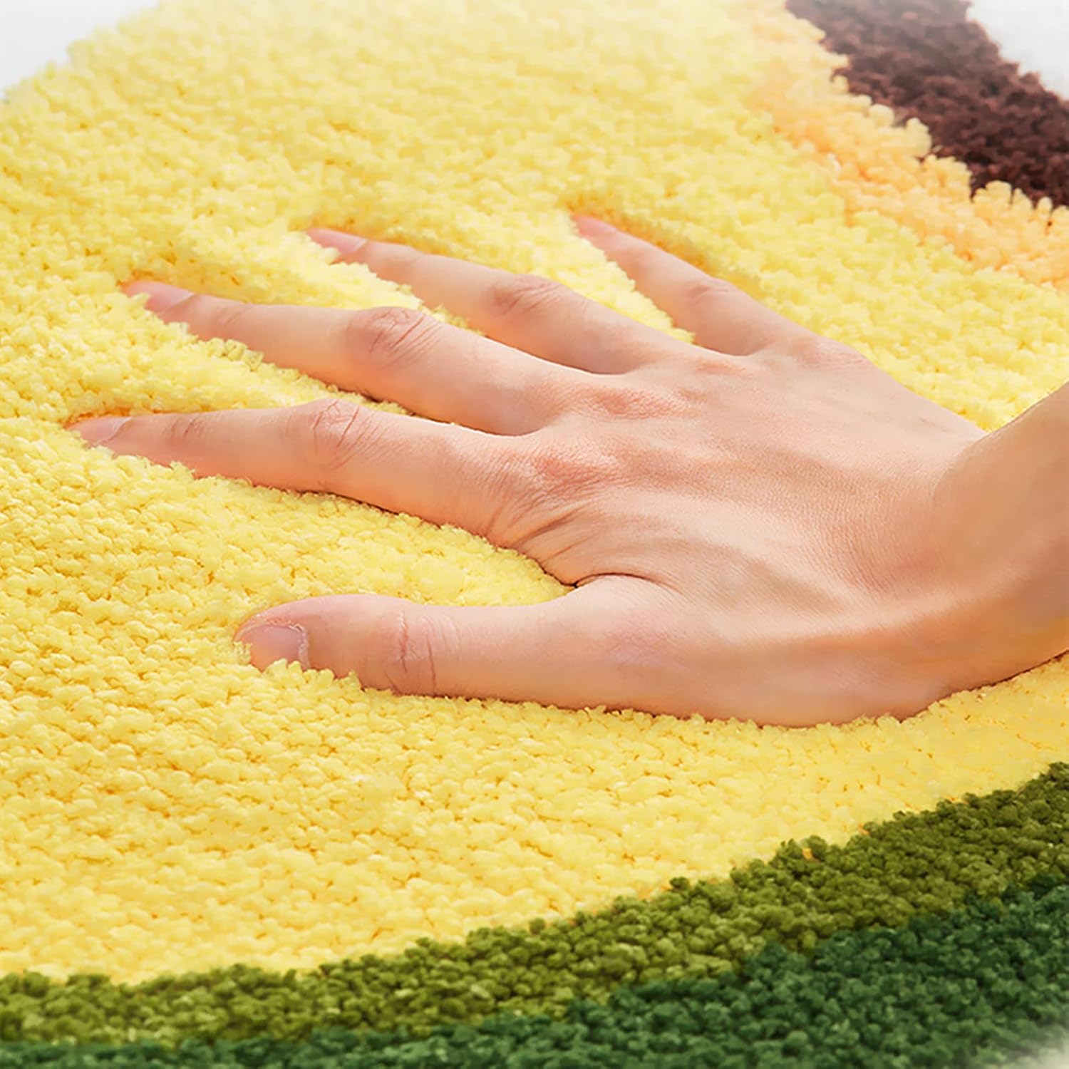LEVINIS Avocado Bath Rug Non-Slip Absorbent Kids Bathroom Mat