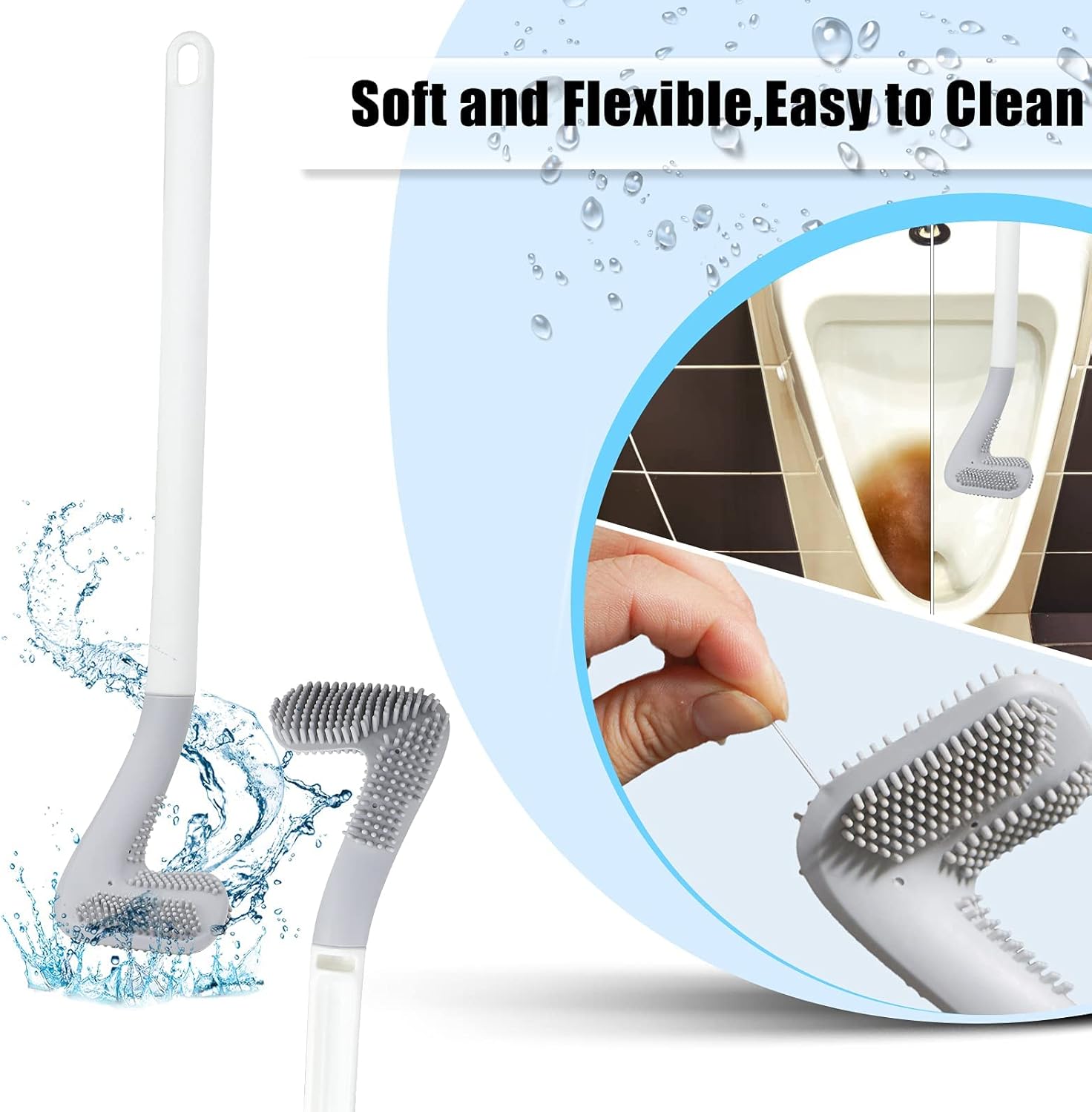 Homgaty Golf Head Toilet Brush 360 Clean Wall Mounted 2 Pack