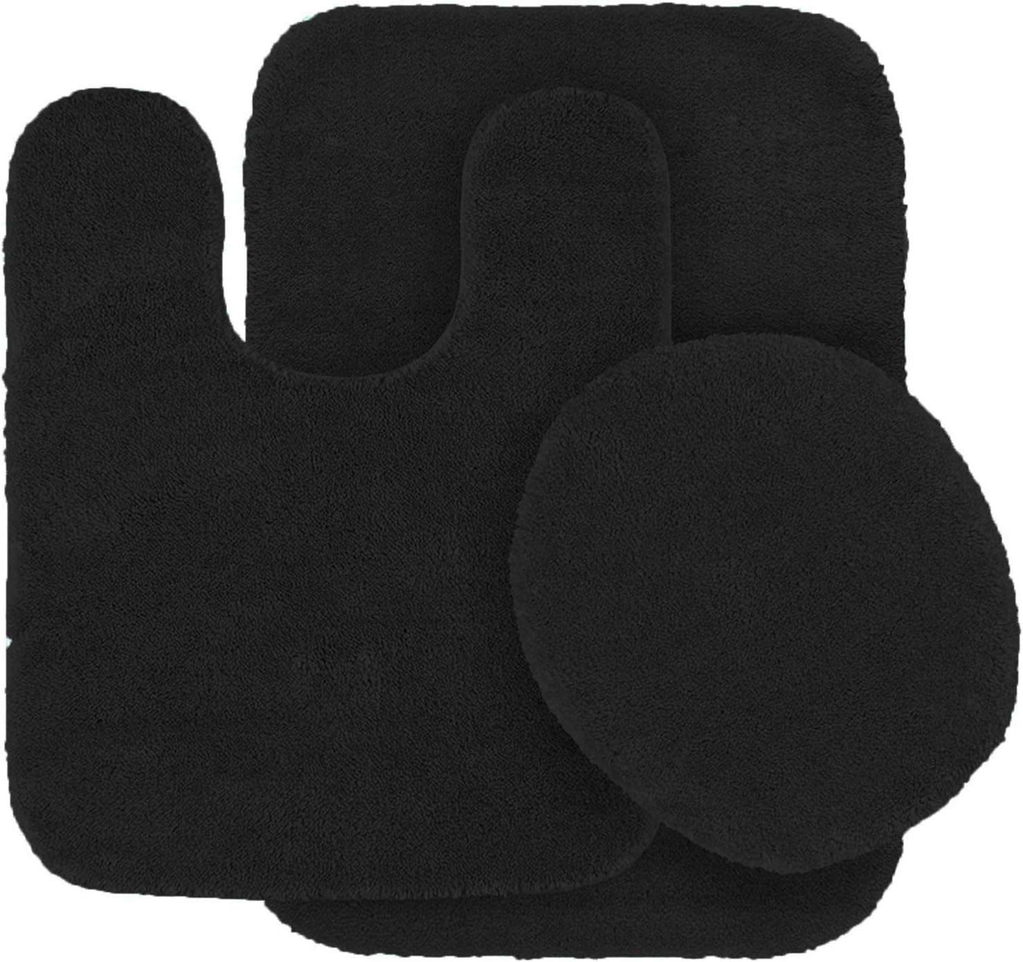 Kids Zone 3 Piece Bath Rug Set with Anti Slip Mats