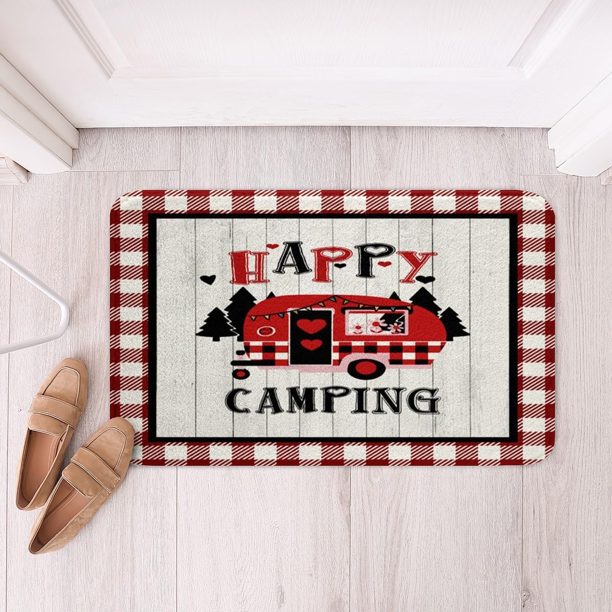 Feelyou Happy Camping Bathroom Rug 16x24 Kids RV Mat