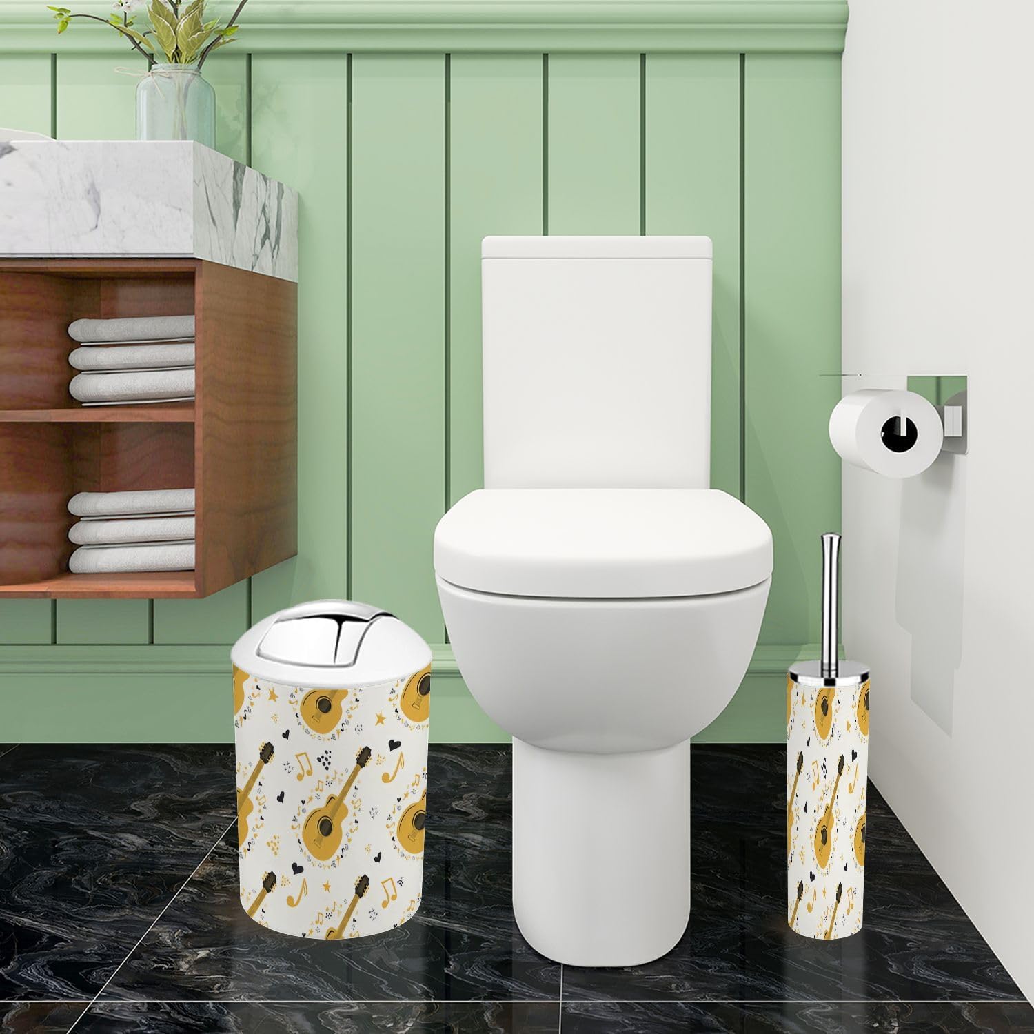 Boho Musical Bathroom Accessory Set 6 Piece