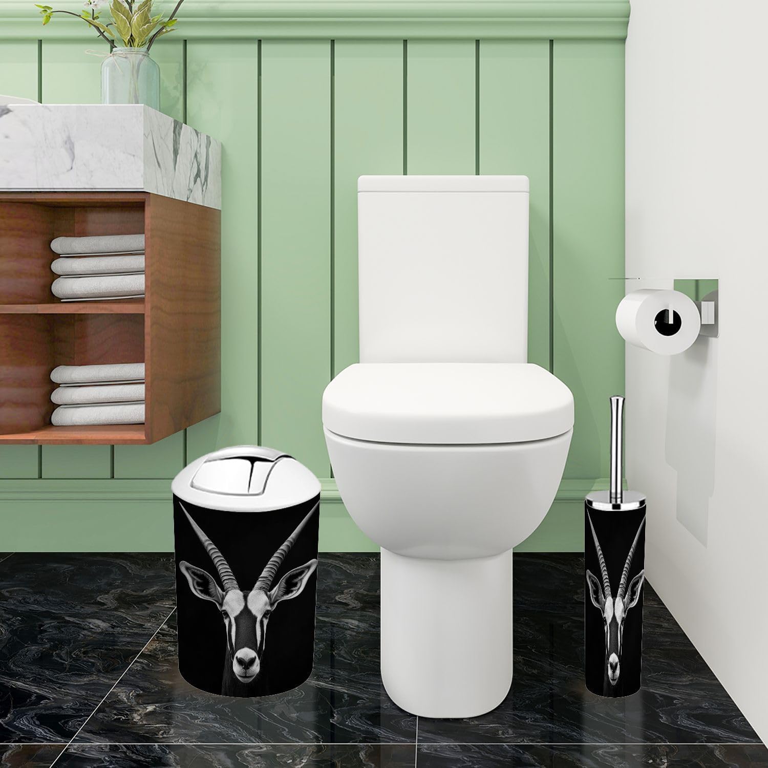 Boho Bathroom Accessory Set 6 Piece Modern