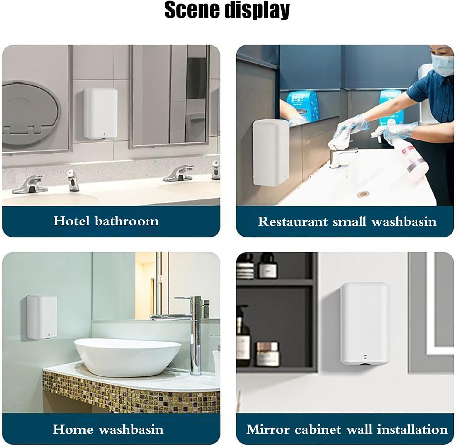 Quiet Touchless Hand Dryer for Home and Bathroom Use