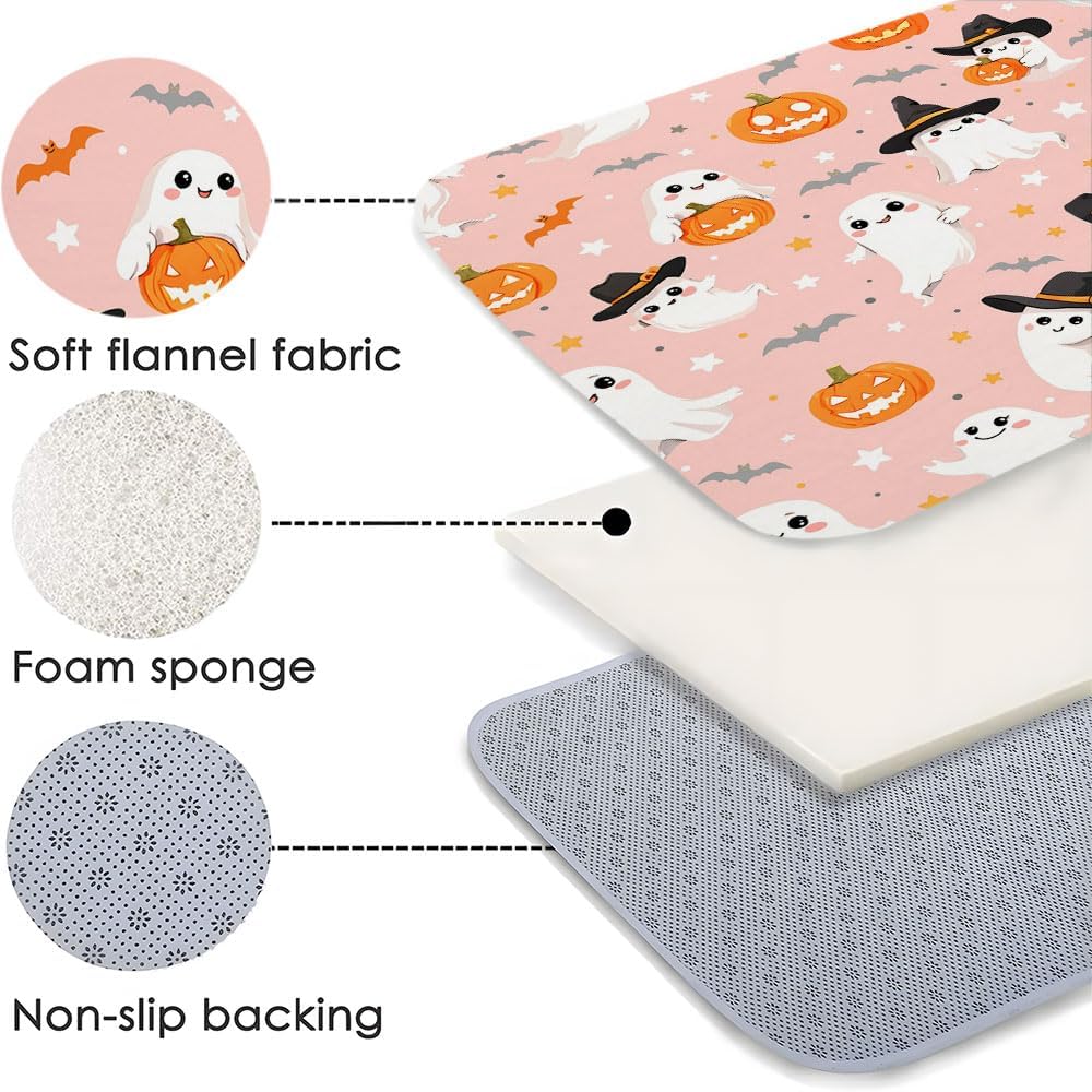 Halloween Ghost Bath Mat 16x24 Inch Non-Slip 1