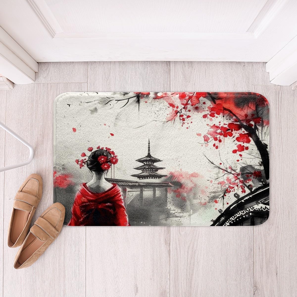Erosebridal Cherry Blossom Bath Mat for Kids 1