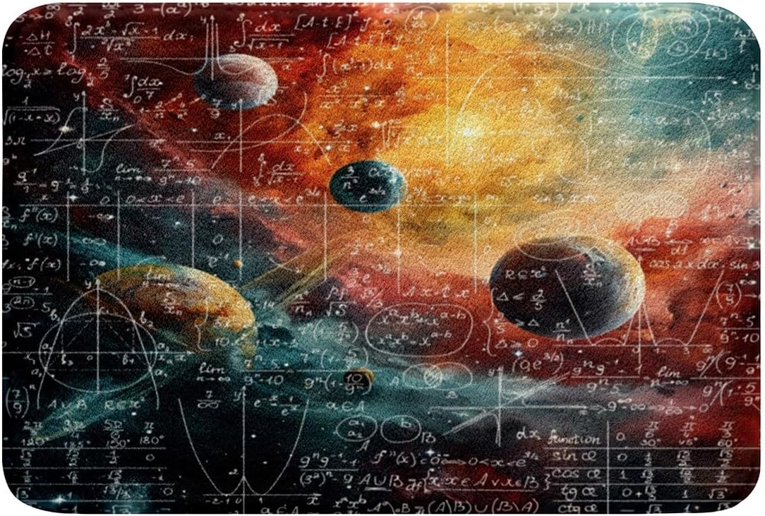 Feelyou Math Equation Bath Rugs 16x24 Kids Galaxy Solar System