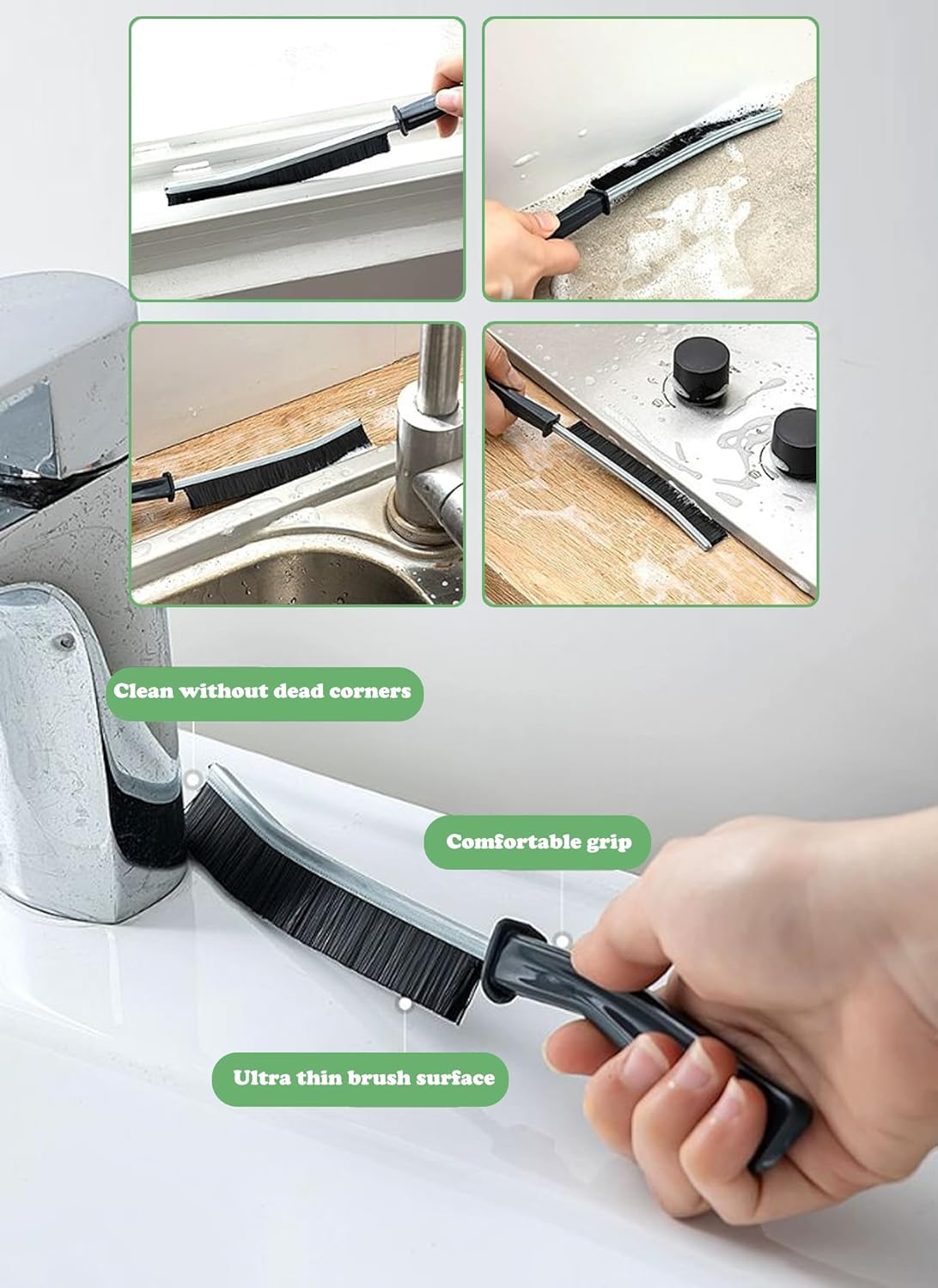 20Pcs Crevice Cleaning Brush Set for Home and Kitchen