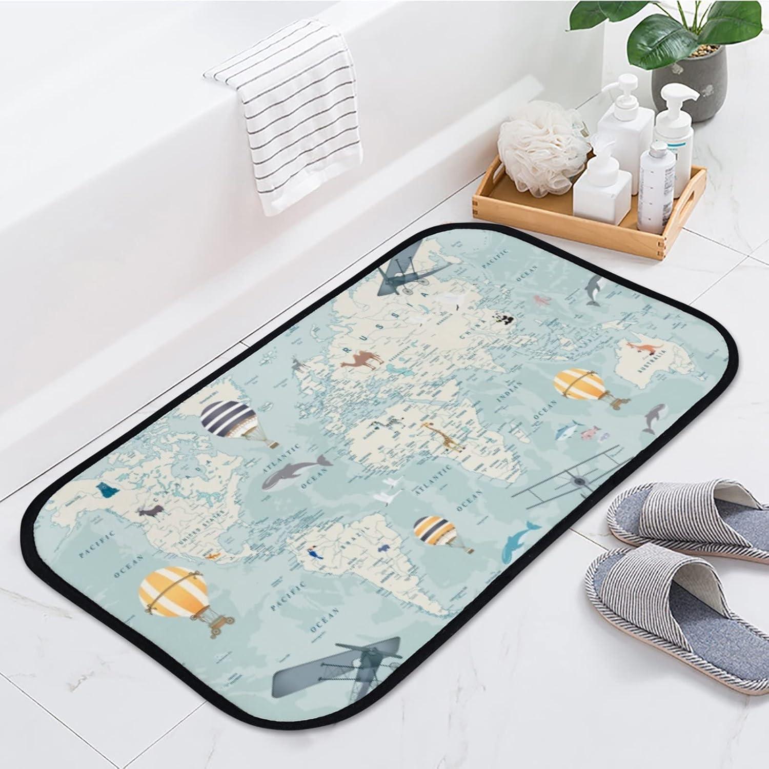 Hapuxt Bath Mat with Memory Foam Non-Slip 36x24 Inch