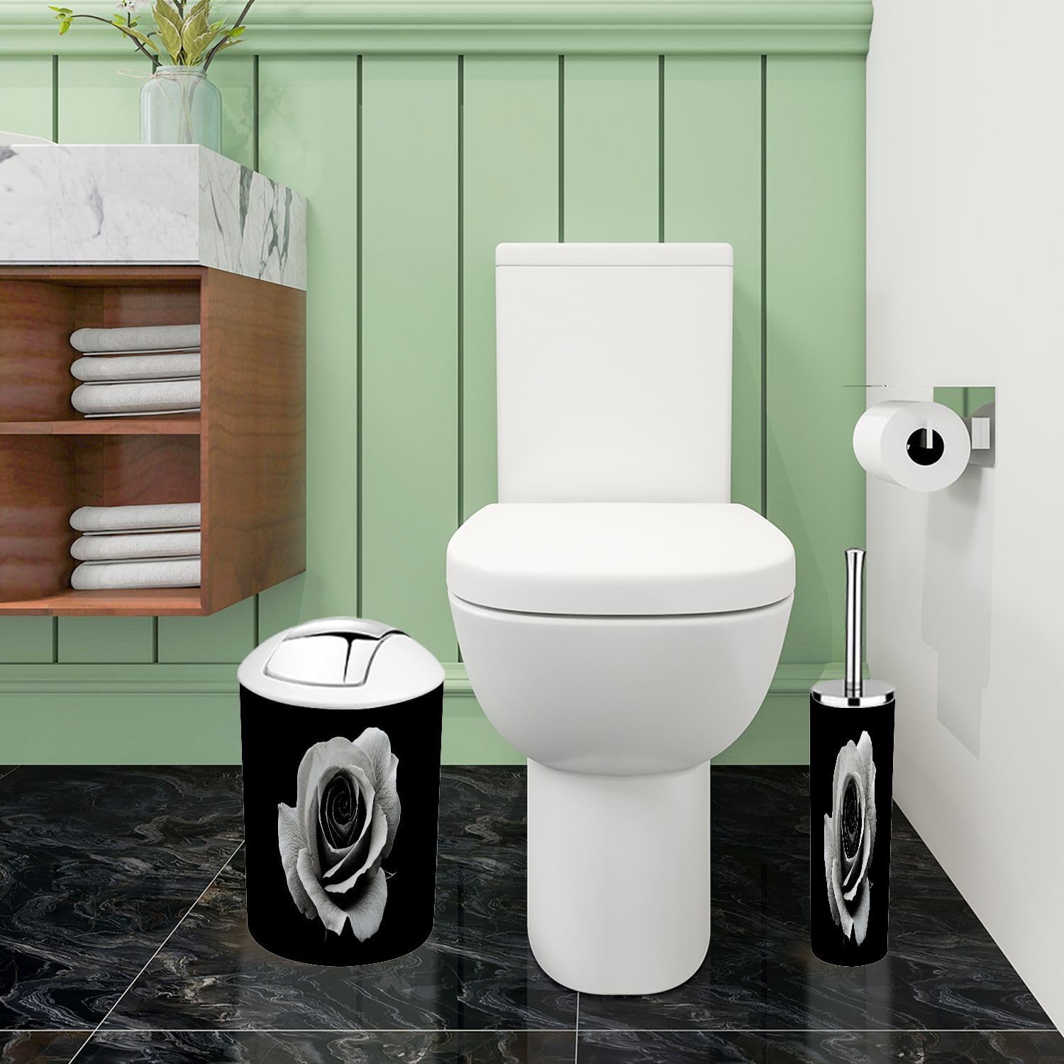 Bathroom Accessory Set 6 Piece Boho Style