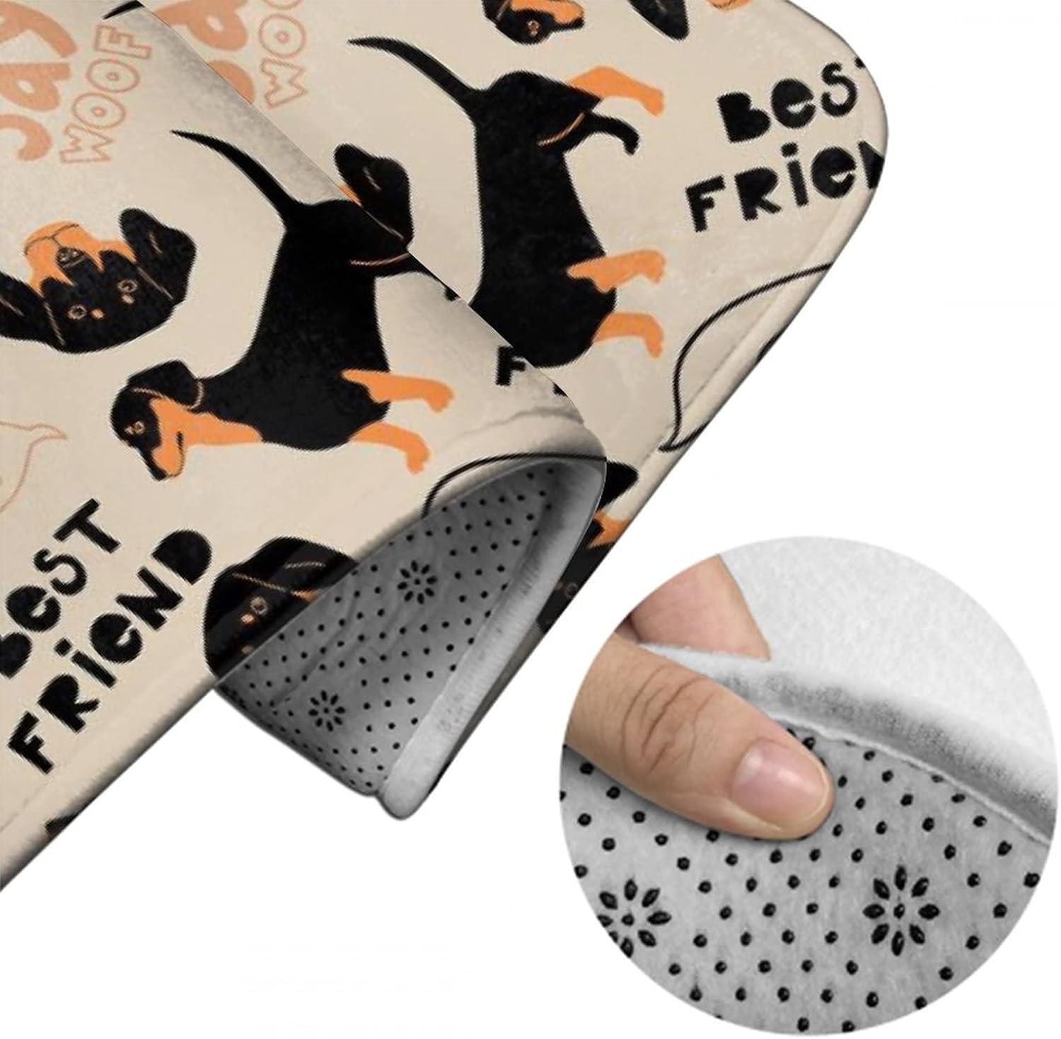 MZERSE Machine Washable Bath Mat with Memory Foam