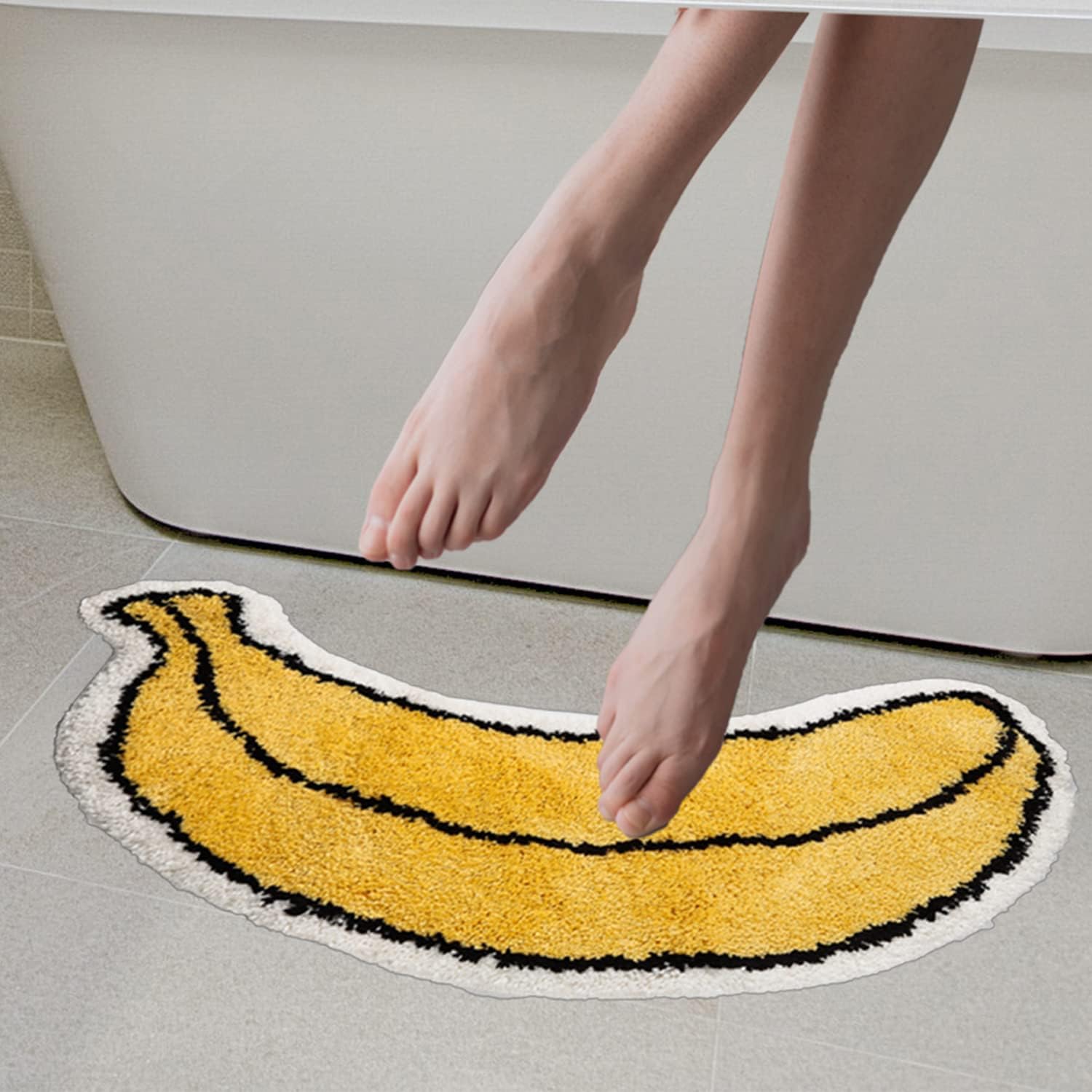 Cute Banana Shape Non-Slip Bath Rug for Kids