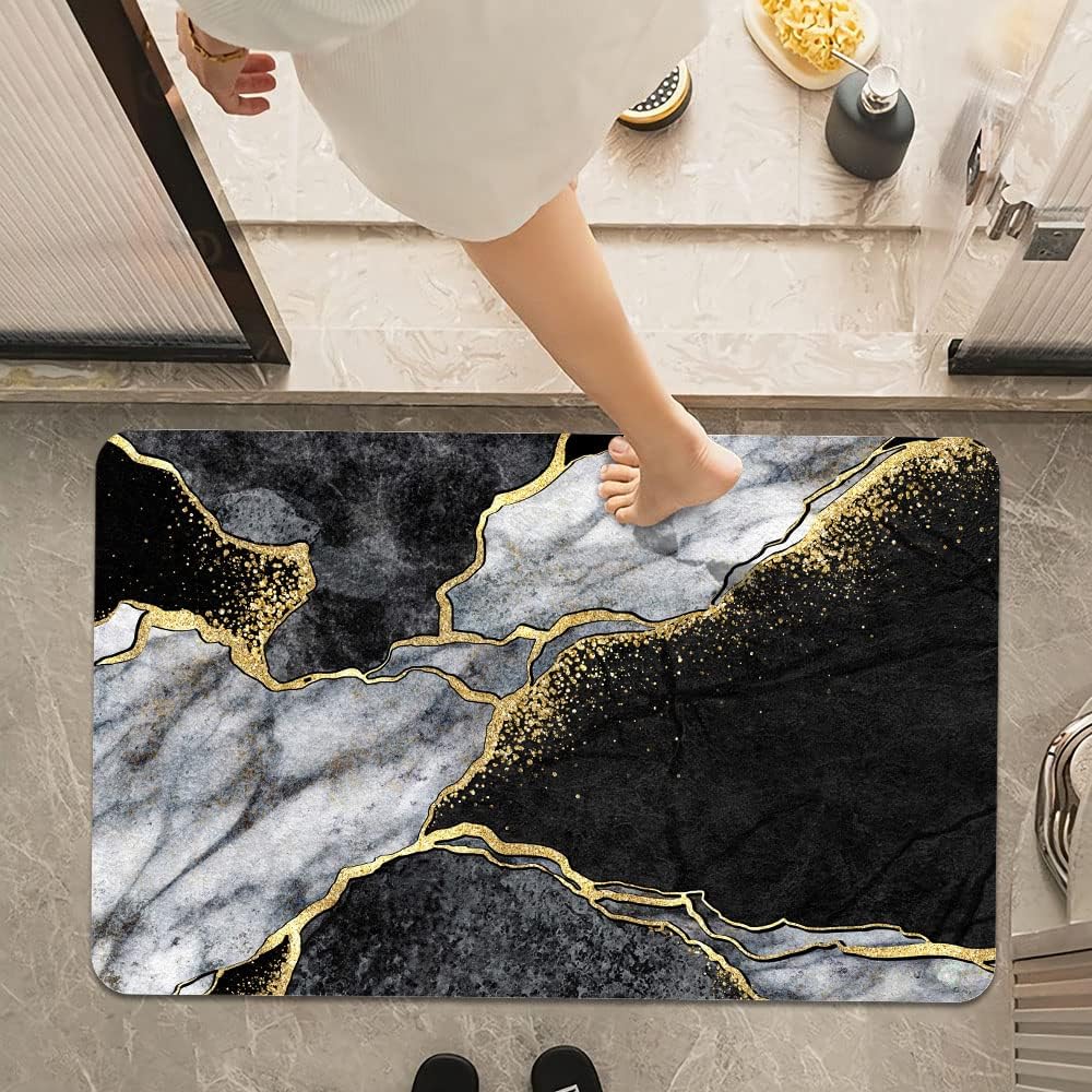 DJSOK Bath Mat Rug 16x24 Non-Slip Quick Drying