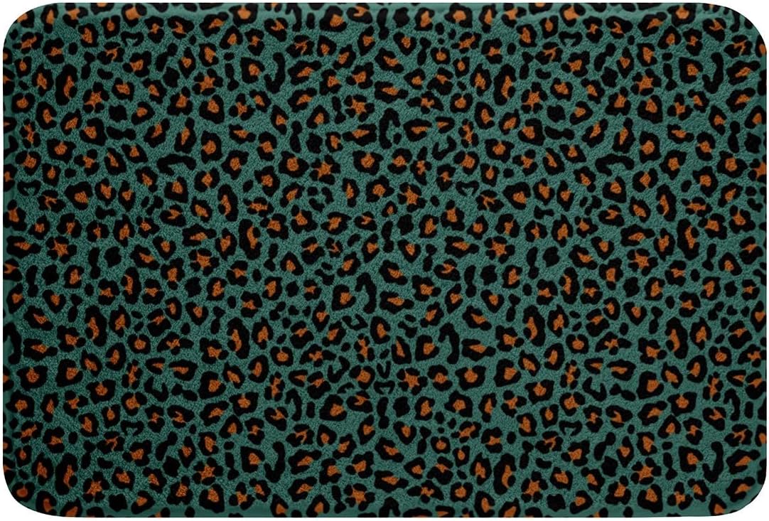 Leopard Print Bath Rug for Girls Boys Teens