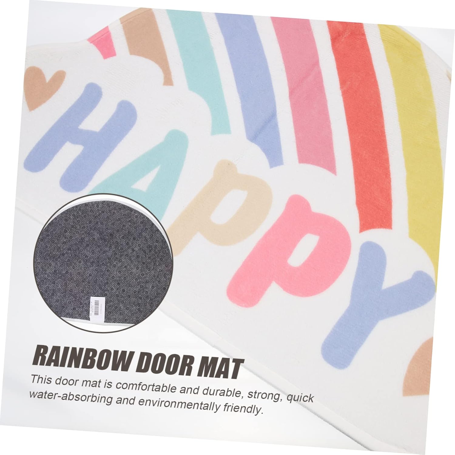 Cabilock Rainbow Bath Mat Kids Welcome Doormat Rug