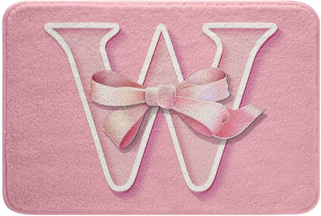 jejeloiu Dreamy Bow Bath Mat 16x24 Teen Girl Gift