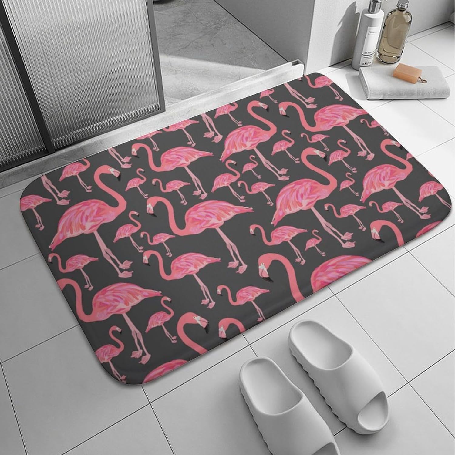 MZERSE Unique Bathroom Rug with Non-Slip Design