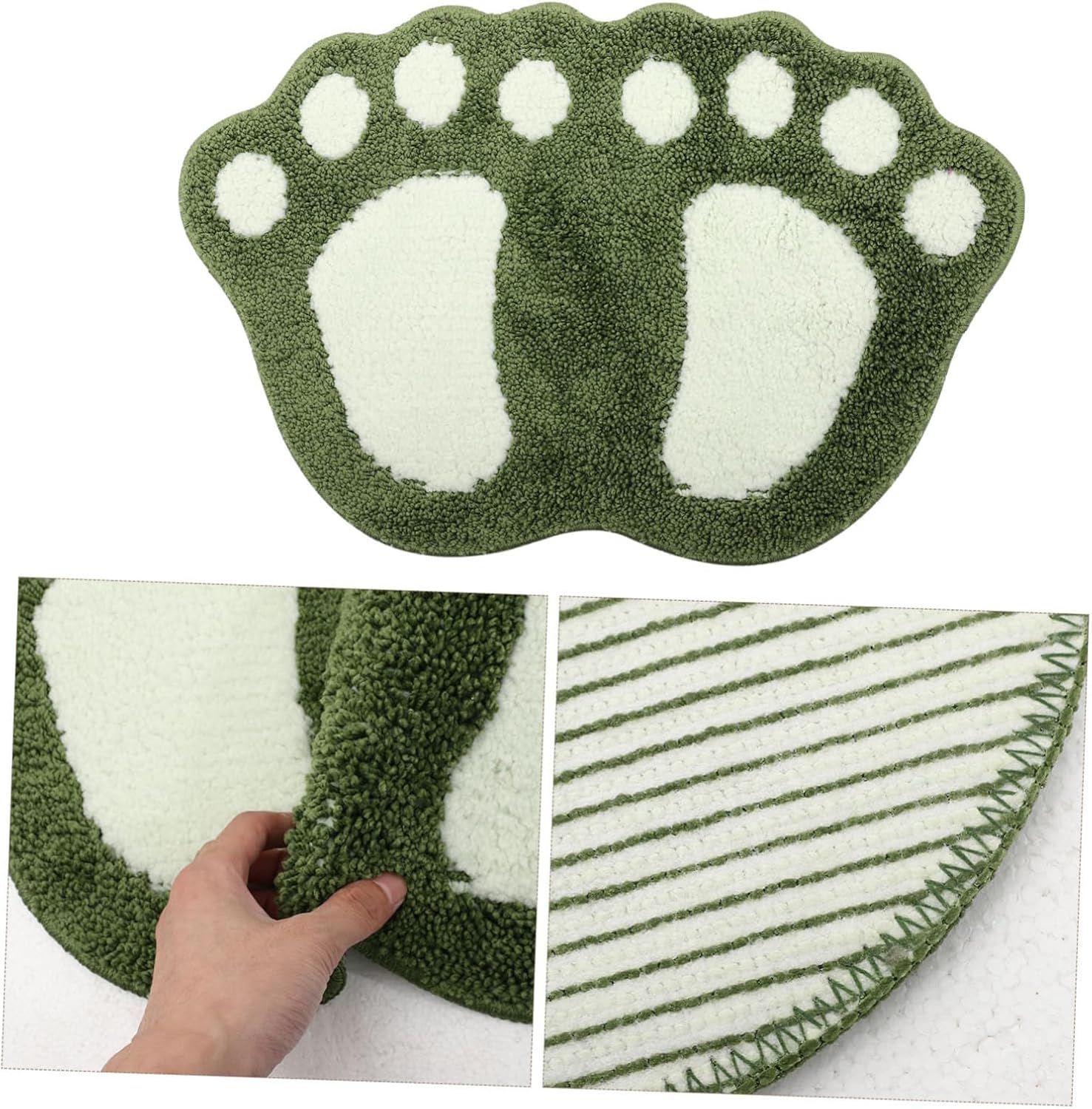 KONTONTY Water Absorbent Anti-Slip Bath Rug for Kids