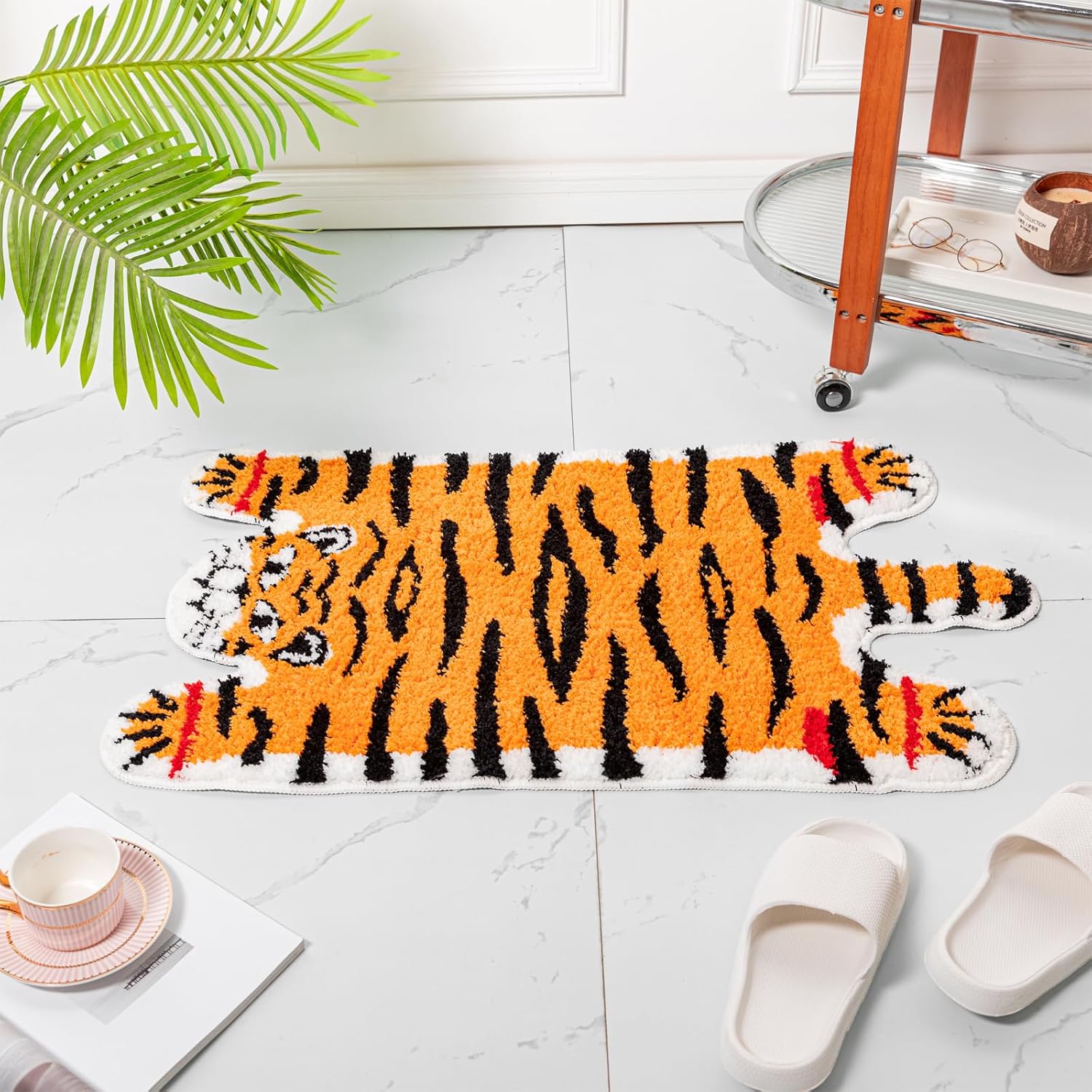 Seek4comfortable Cute Tiger Bath Mat Non Slip Plush
