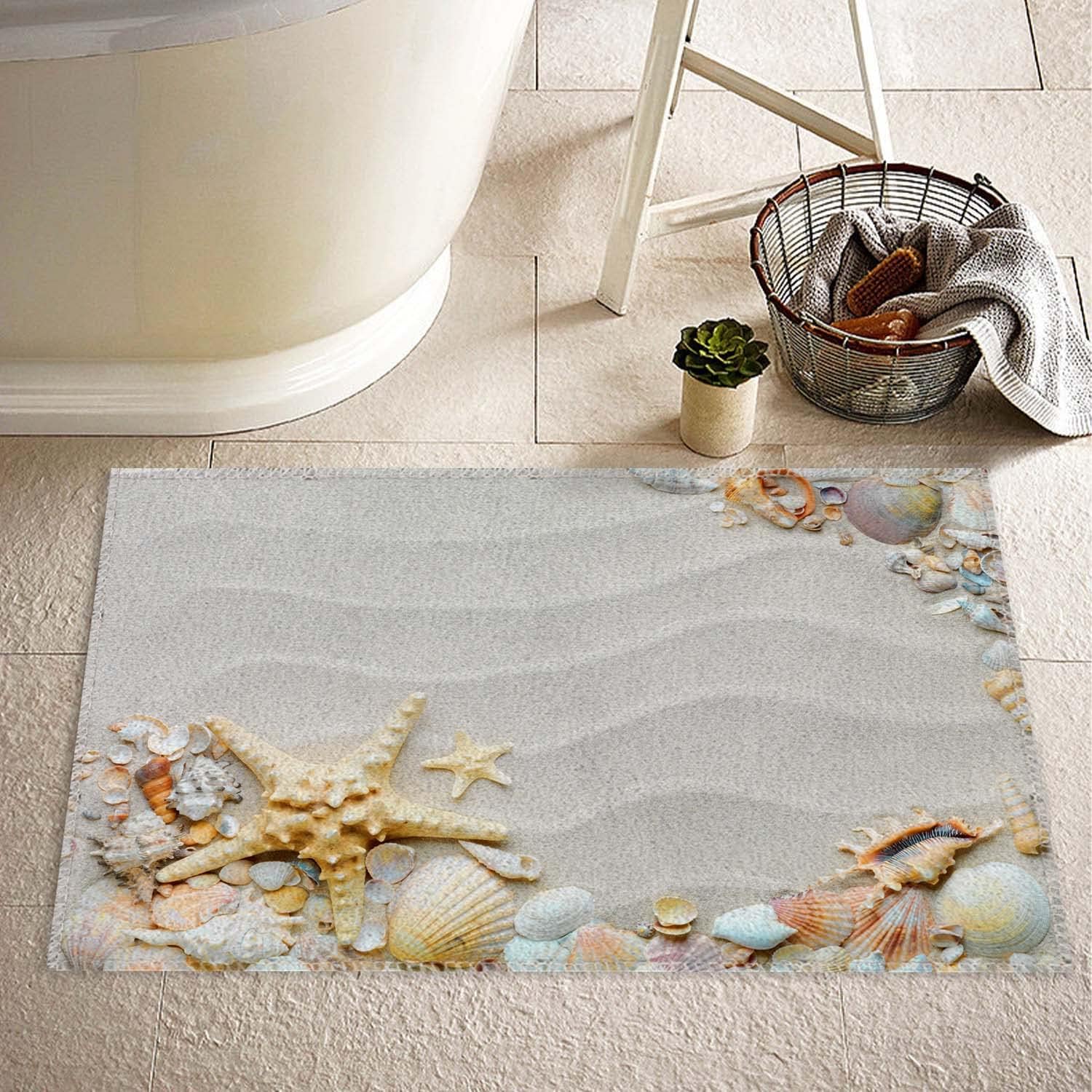 PJO Bath Rug 24X16 Inch Non-Slip Washable Mat