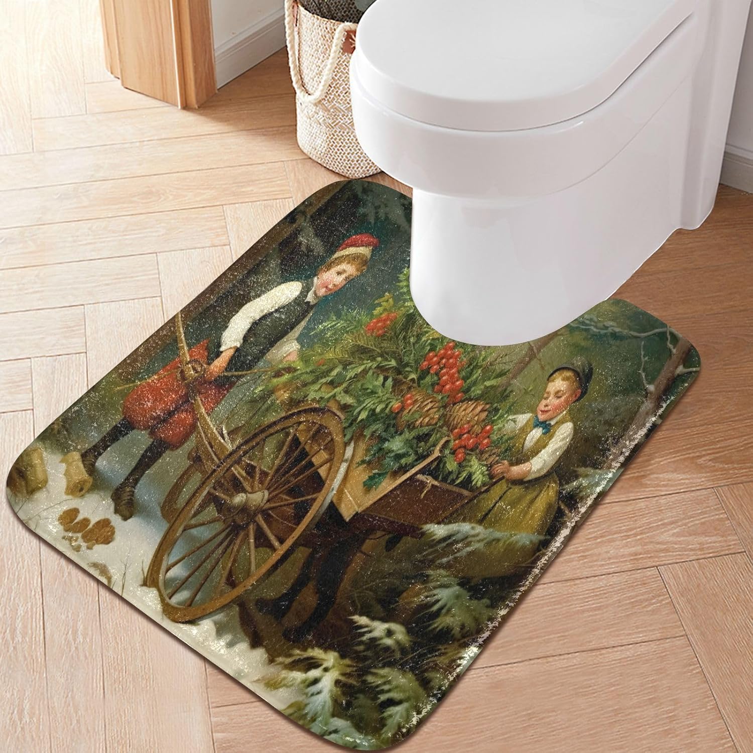 YETTASBIN Two Kids Pattern Bath Mats Set