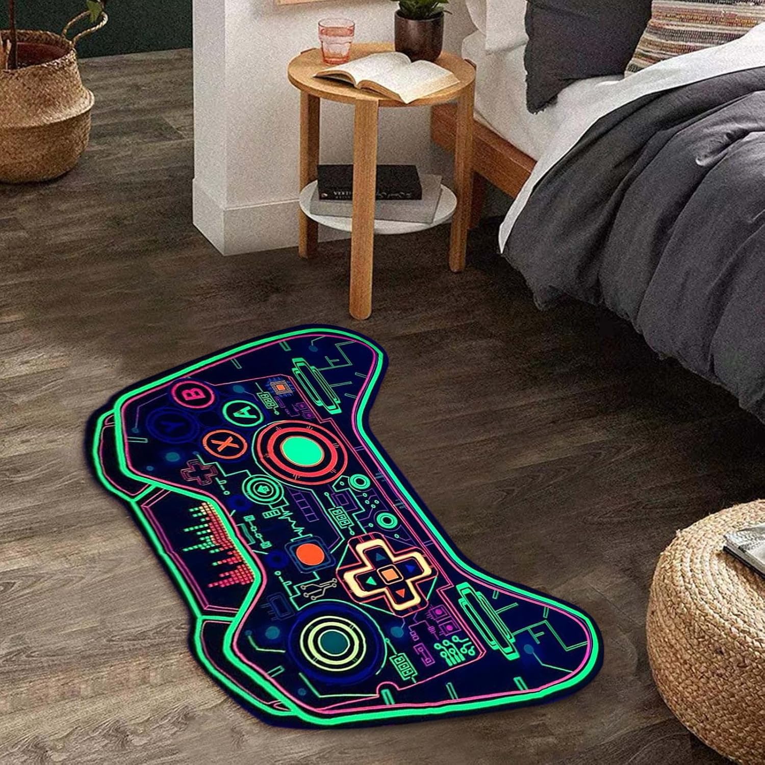 Cartoon Gamepad Floor Mat - Funny Non-Slip Soft