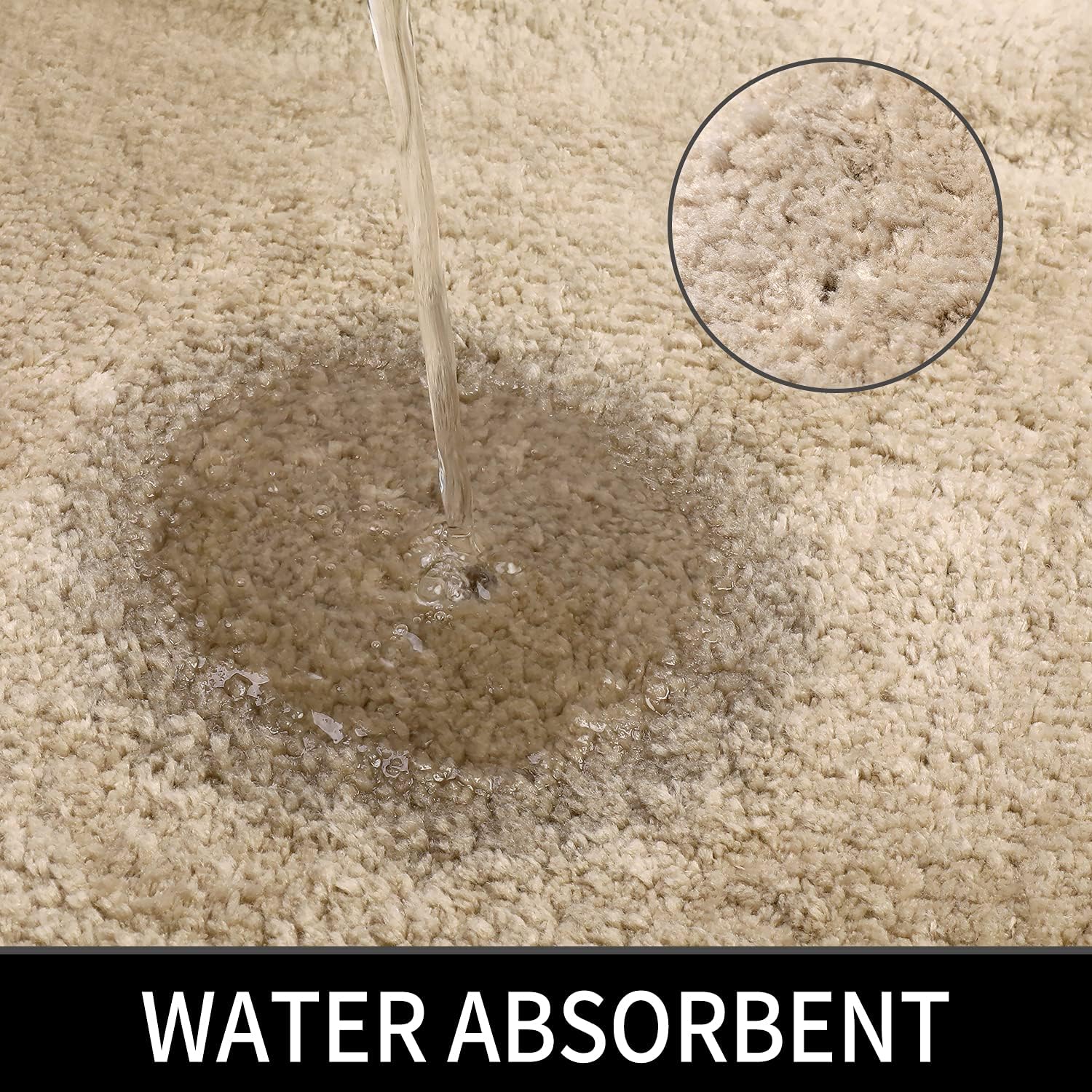 Ultra Soft Fluffy Non-Slip Bath Rug 16 x 24