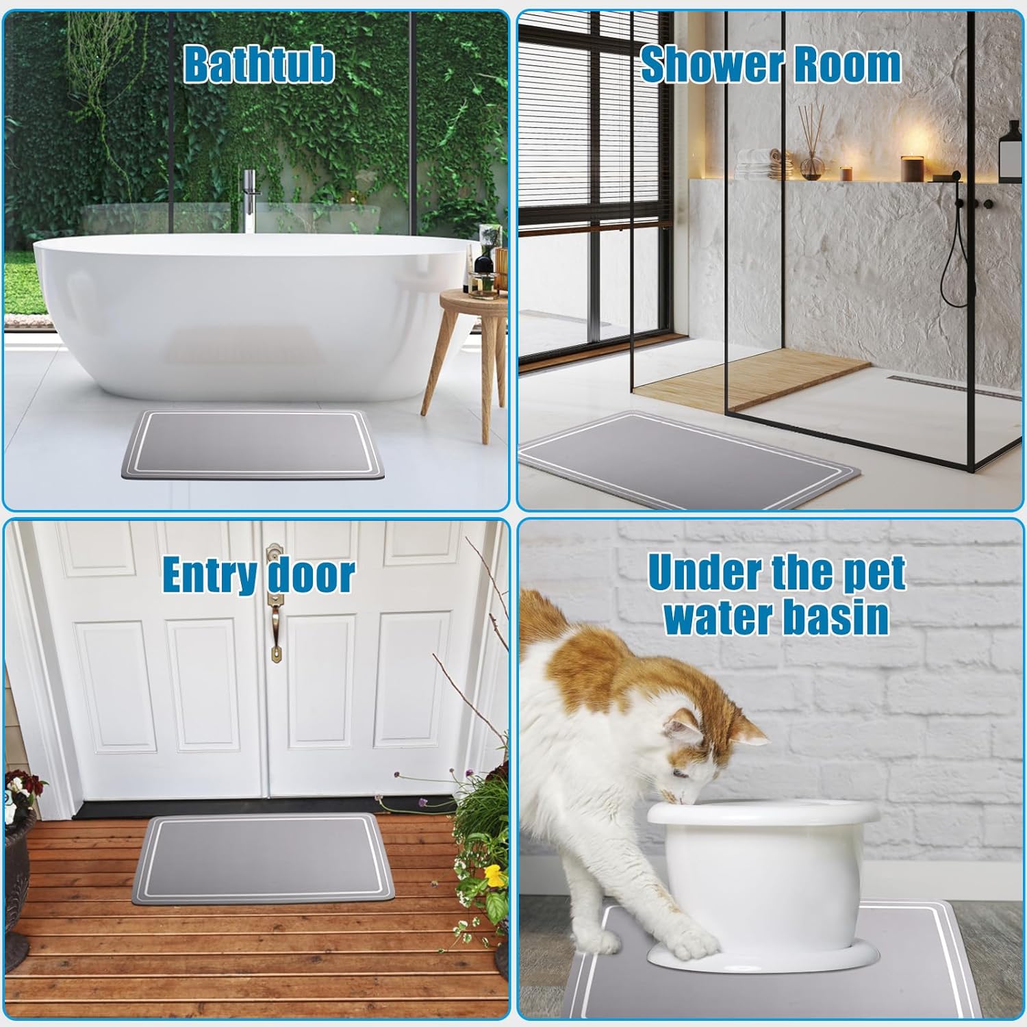 Forieca Diatomaceous Earth Bath Mat 157x236 inches