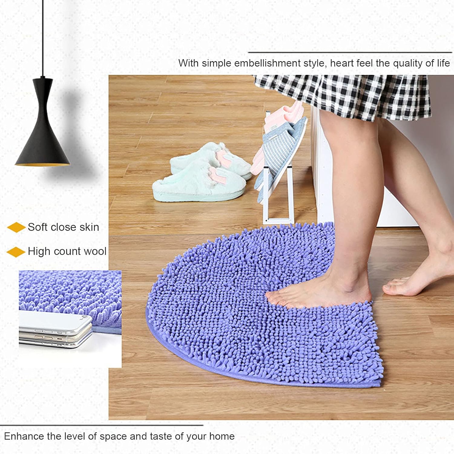 KELINFONG 20x14 Inch Microfiber Bath Rug Set