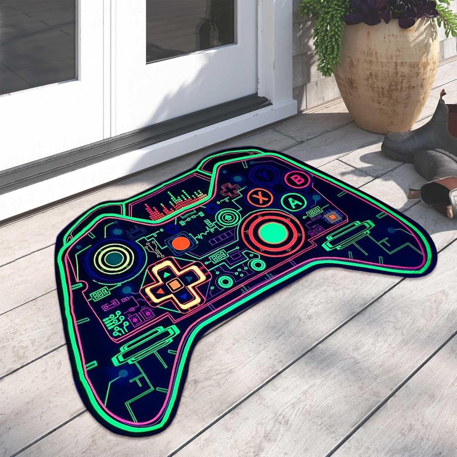 Cartoon Gamepad Floor Mat - Funny Non-Slip Soft