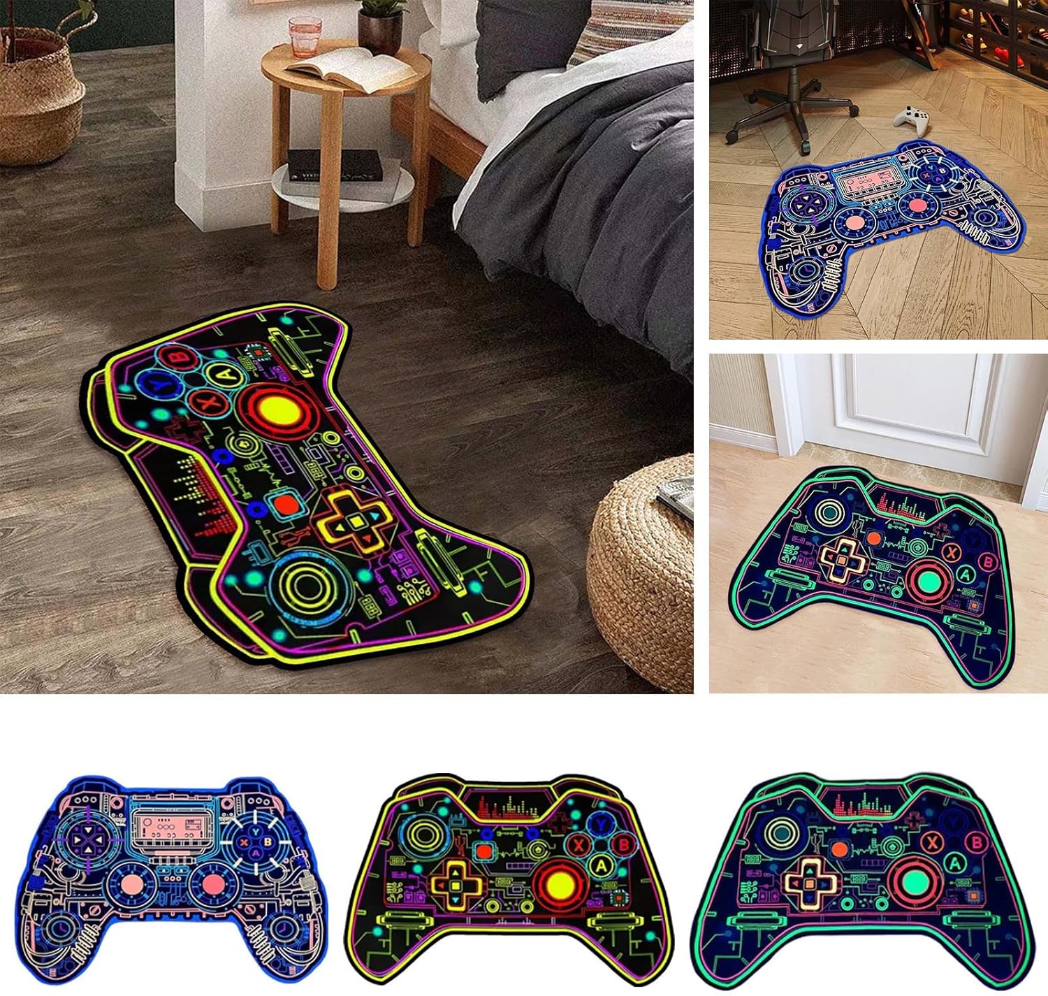 Cartoon Gamepad Floor Mat - Funny Non-Slip Soft