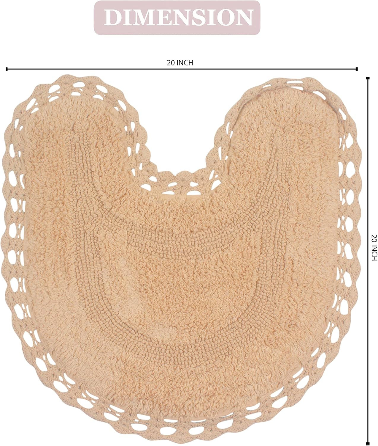 Home Weavers Hampton Crochet Reversible Bathmat 20x20