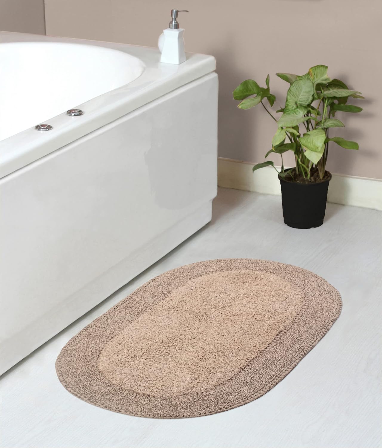 Home Weavers Double Ruffle Cotton Bath Rug Set 1