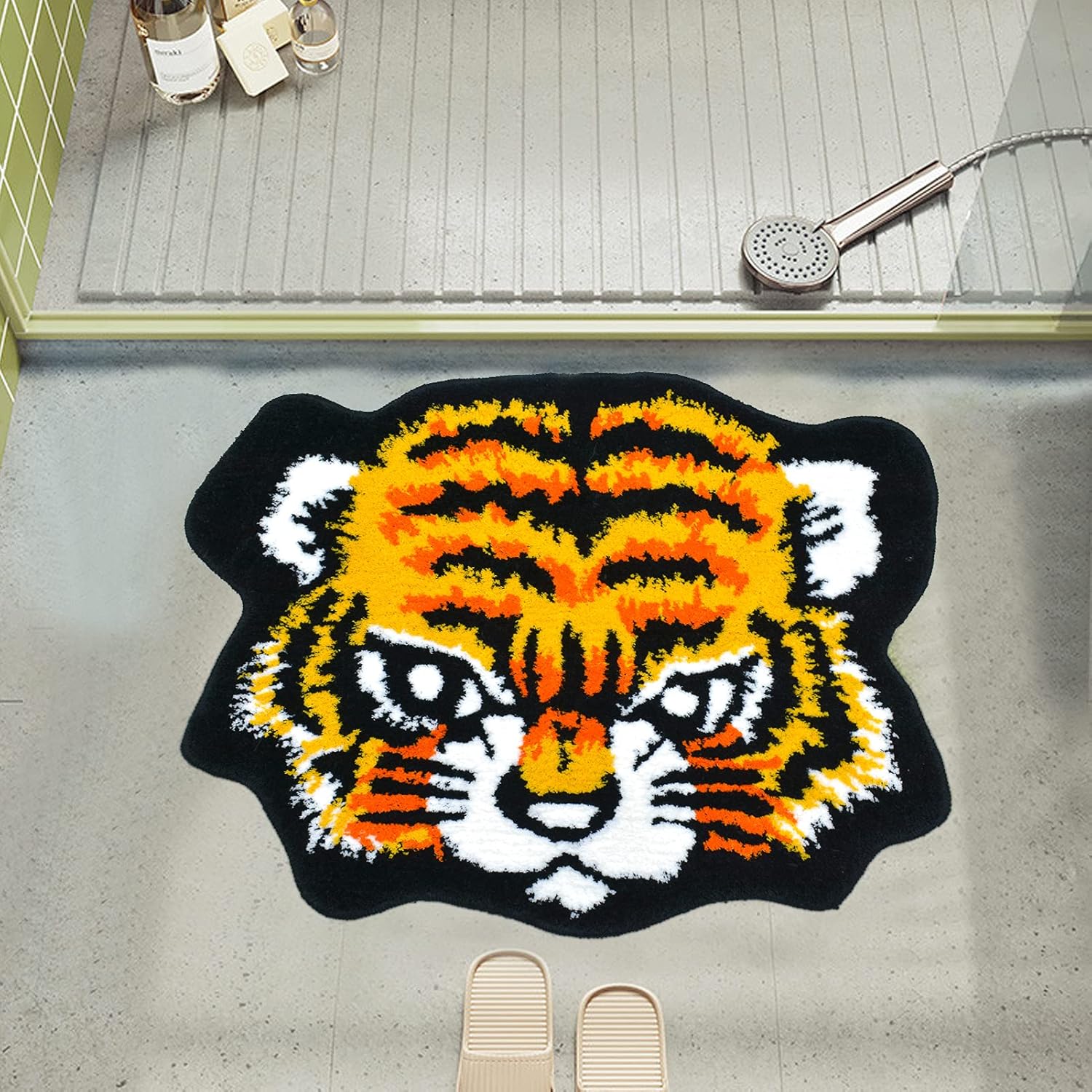USTIDE 3D Tiger Bath Mat - 18x30 Inch Non-Slip