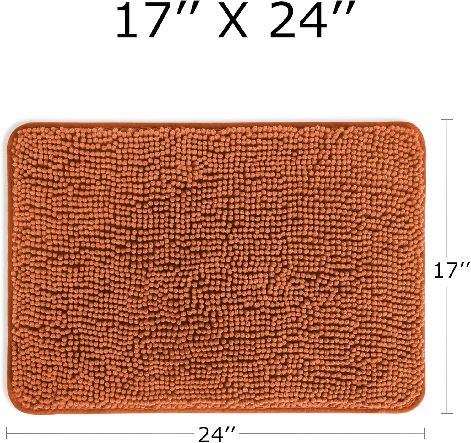 PureSwan Burnt Orange Bath Mat - 17 x 24