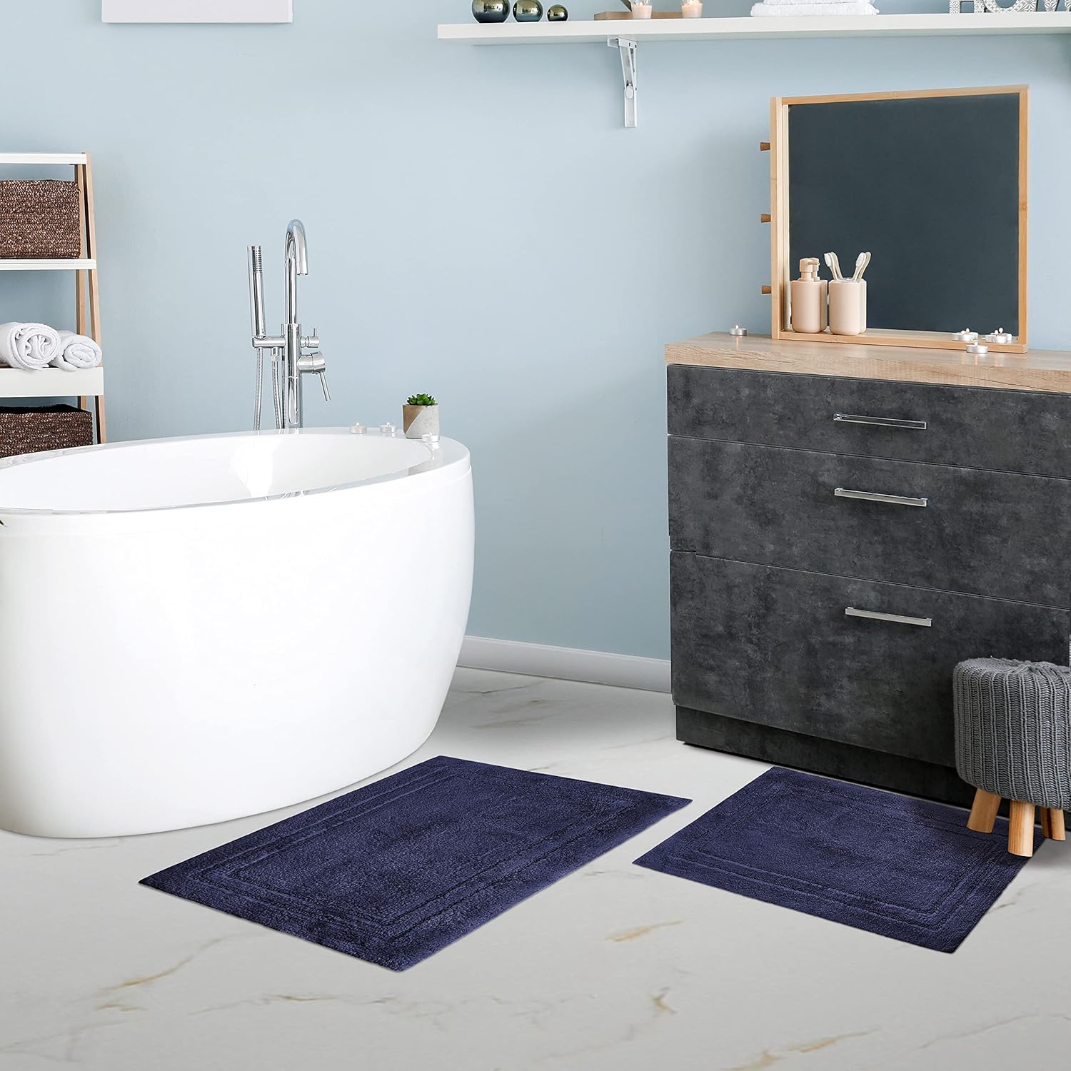 Superior Non-Slip Bath Rug Set 2 Piece