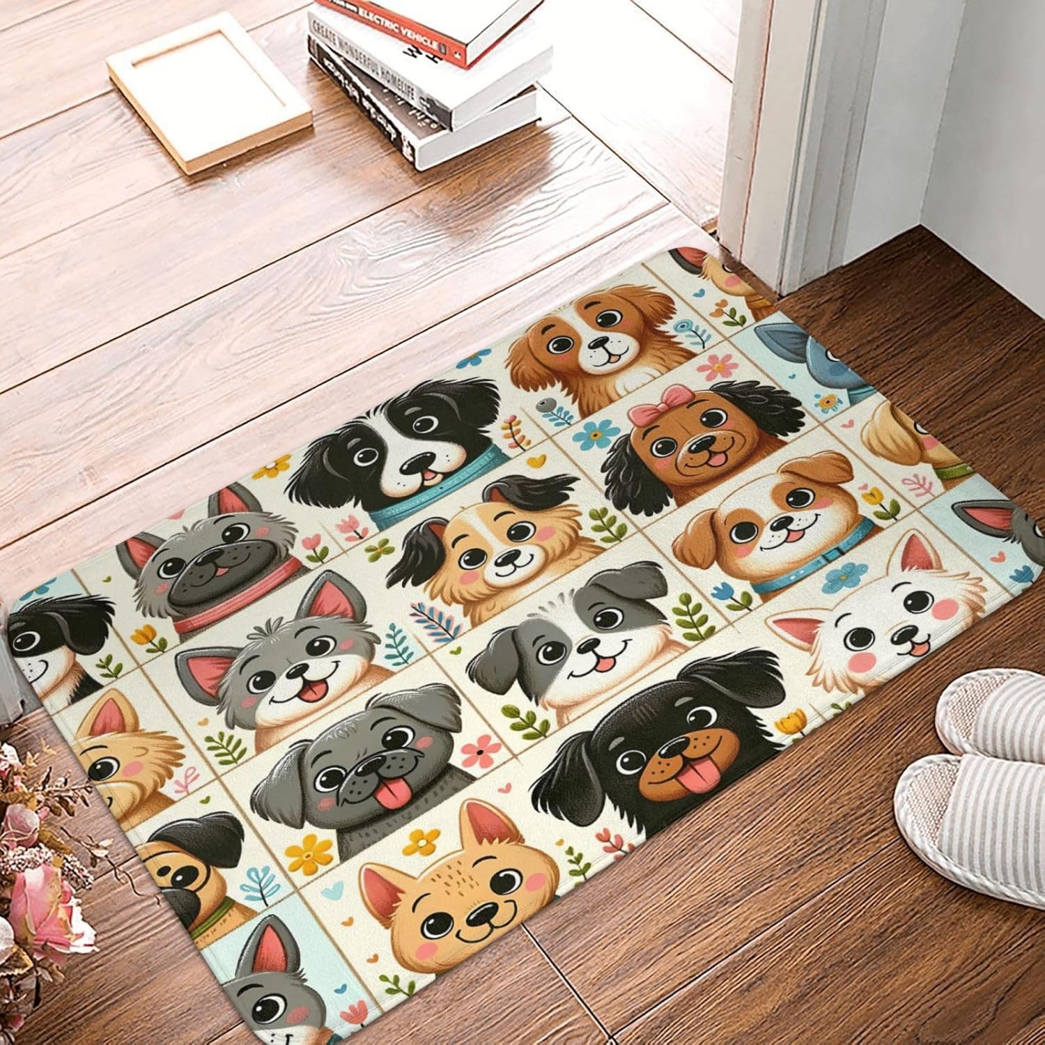 Cute Dog Bathroom Rug 24x16 inch Non-Slip
