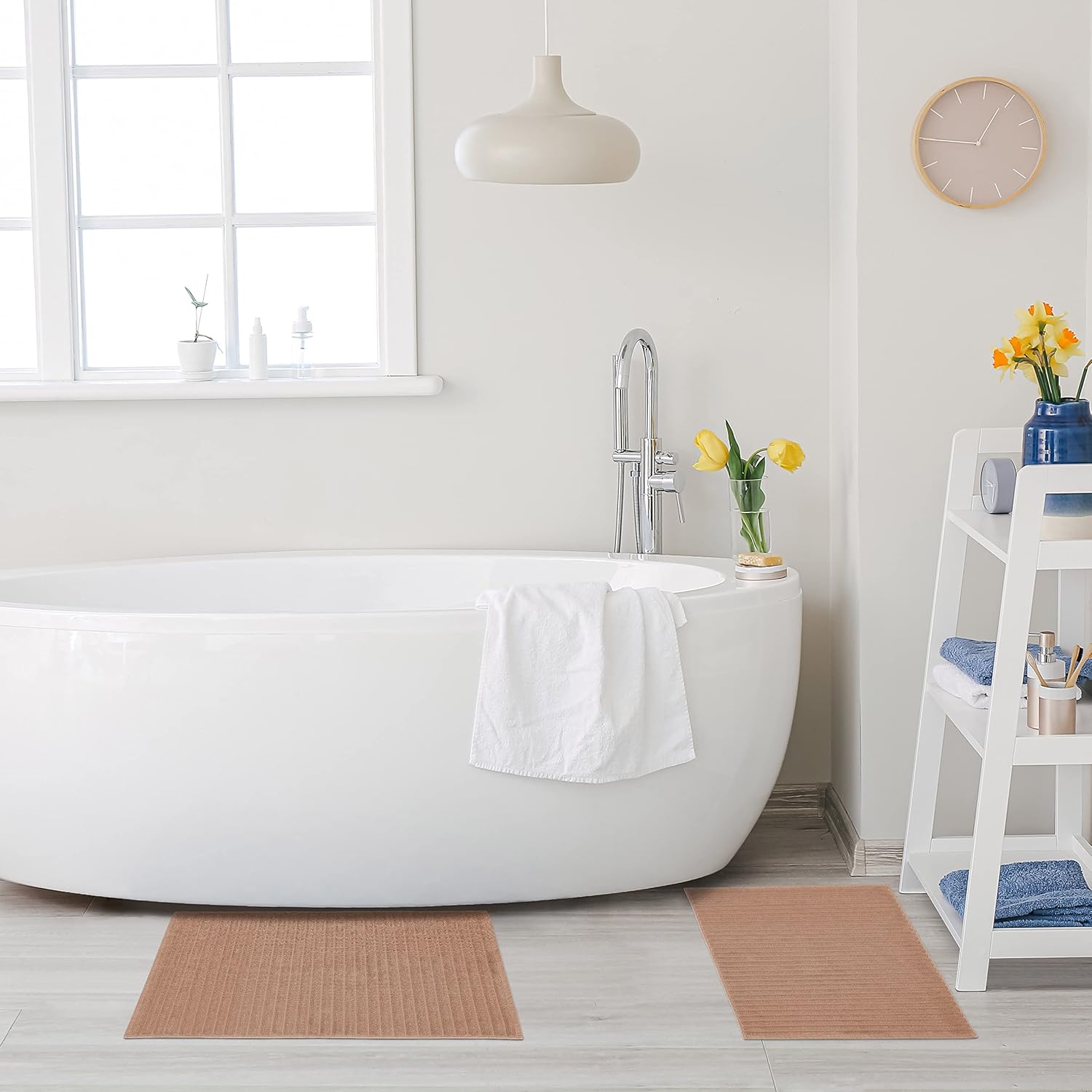 Superior Striped Bath Mats 2-Pack 100 Cotton