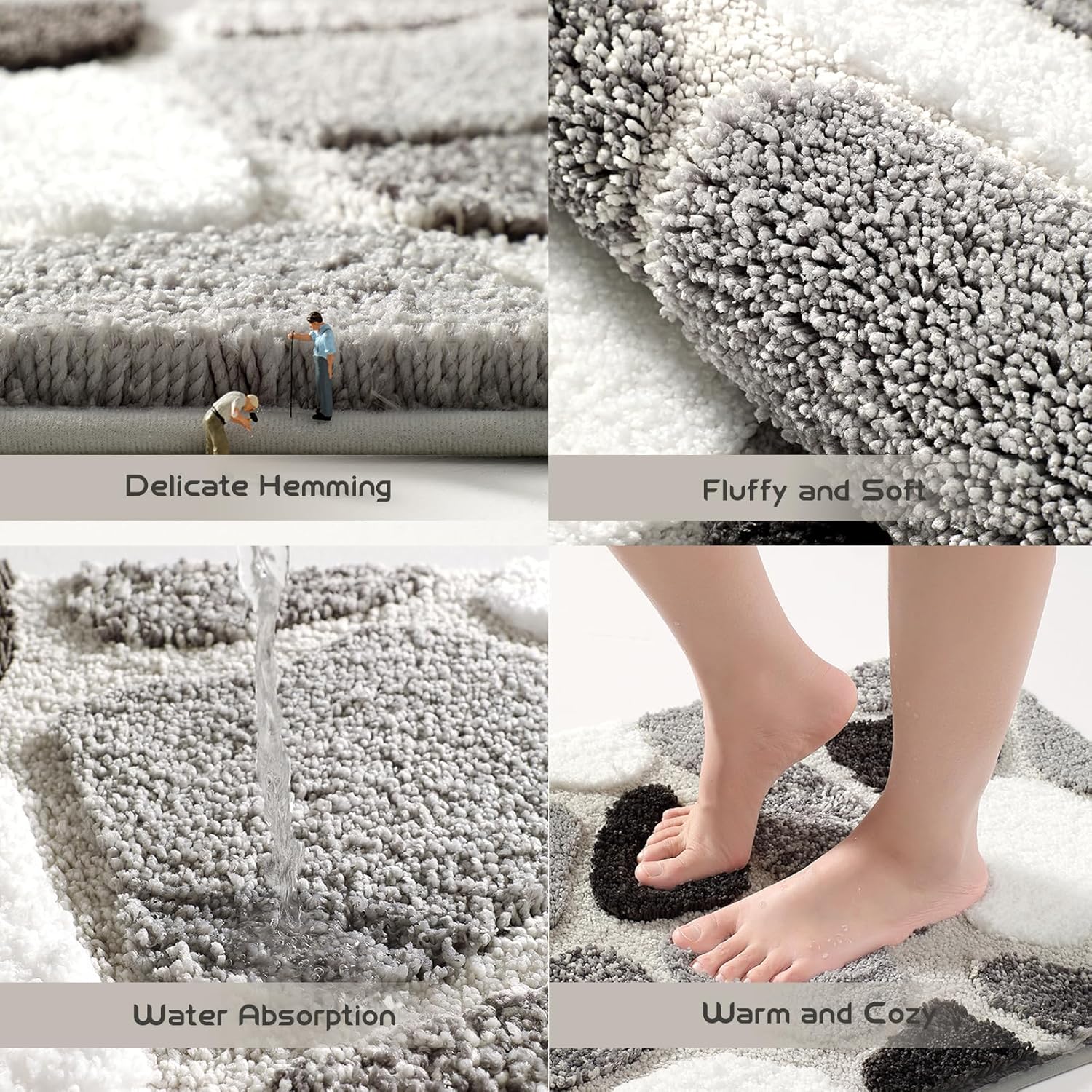 Befocus Red Pebble Stone Bath Mat
